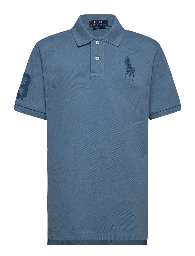 Ralph Lauren Kids - BASIC MESH-SS KC-TP-KNT - kortærmede poloer - camp blue/c7514 - 0