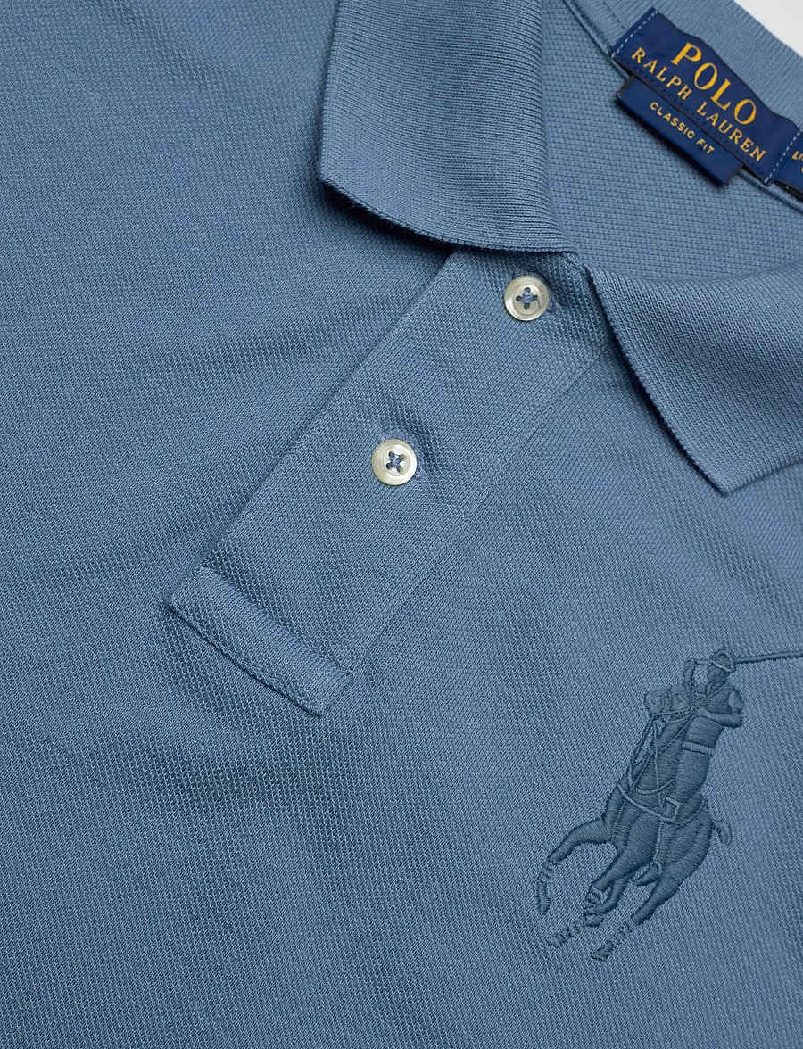 Ralph Lauren Kids - Big Pony Cotton Mesh Polo Shirt - kurzärmelig - camp blue/c7514 - 2