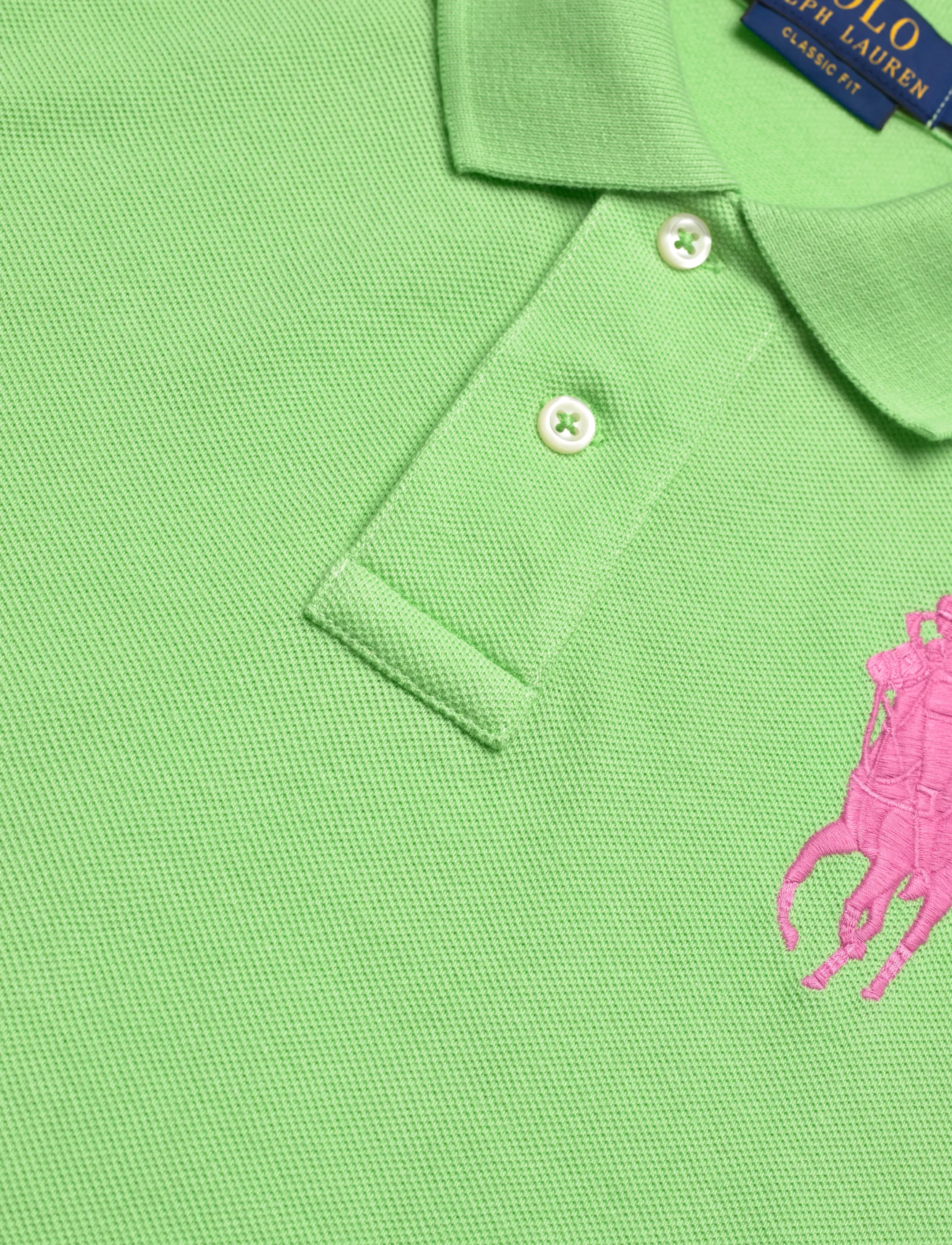 Ralph Lauren Kids - Big Pony Cotton Mesh Polo Shirt - lühikeste varrukatega polod - collection lime - 2
