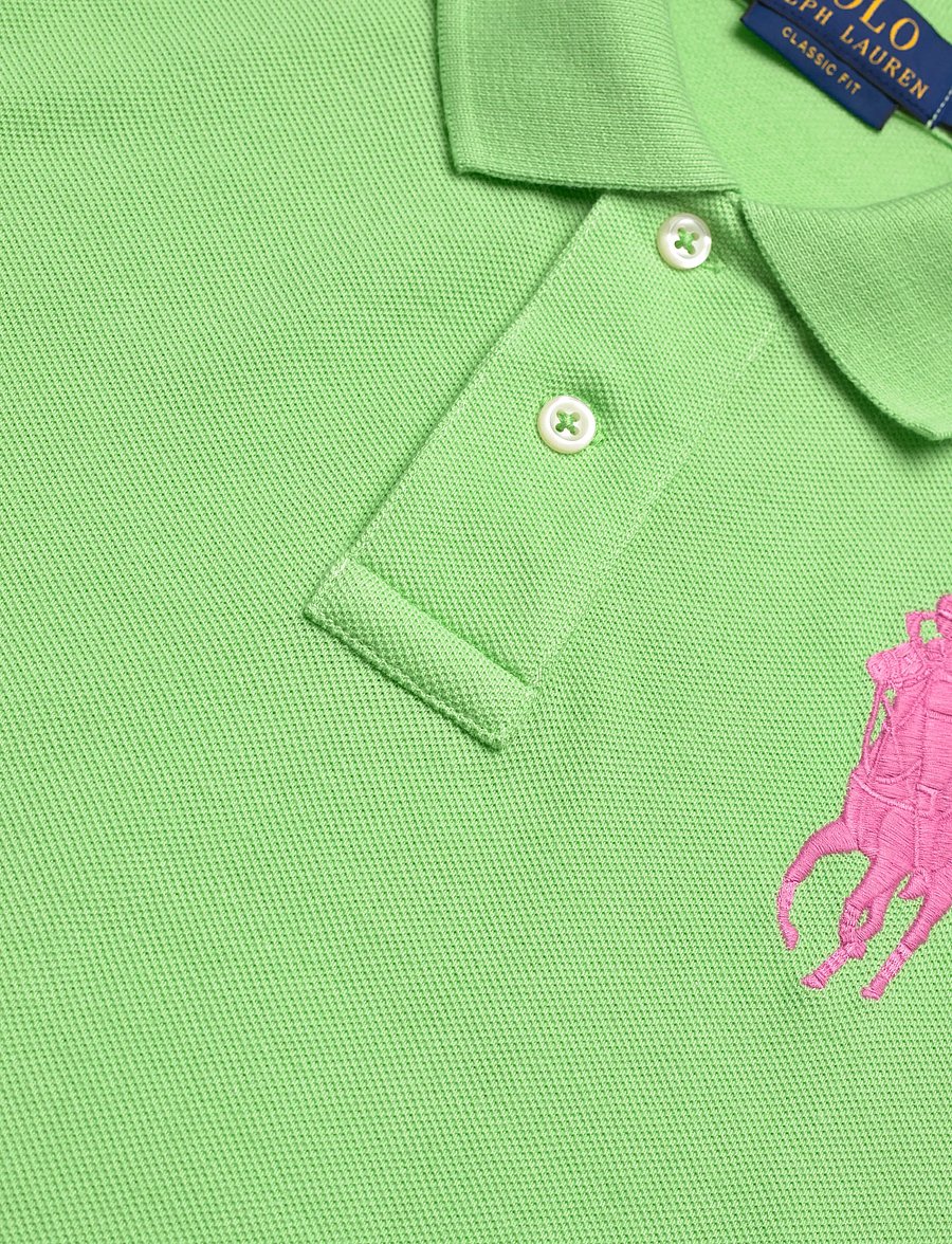 Ralph Lauren Kids - Big Pony Cotton Mesh Polo Shirt - kortærmede poloer - collection lime - 2