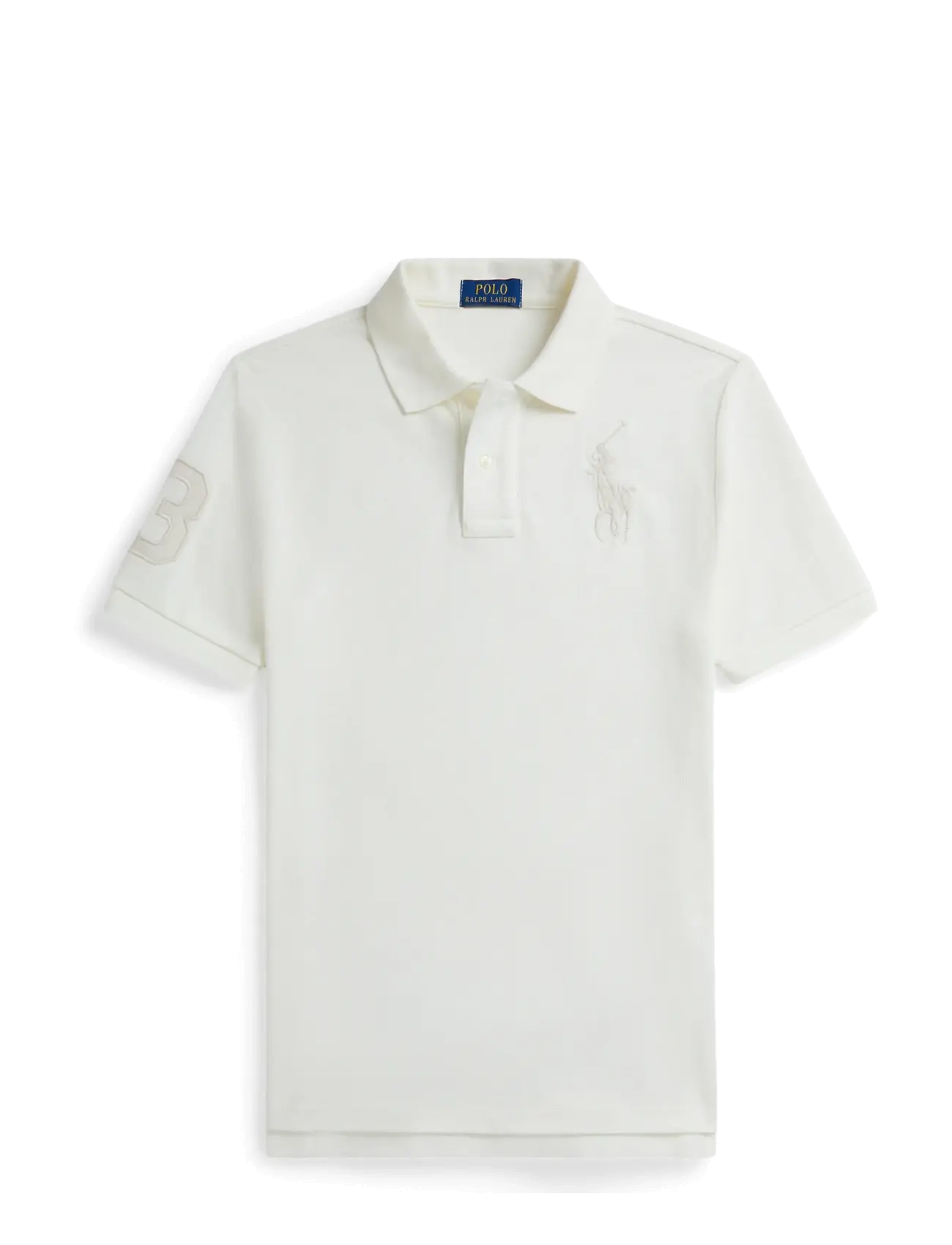 Ralph Lauren Kids BASIC MESH-SS KC-TP-KNT - Polo Ralph Lauren - DECKWASH WHITE/C8 / cream