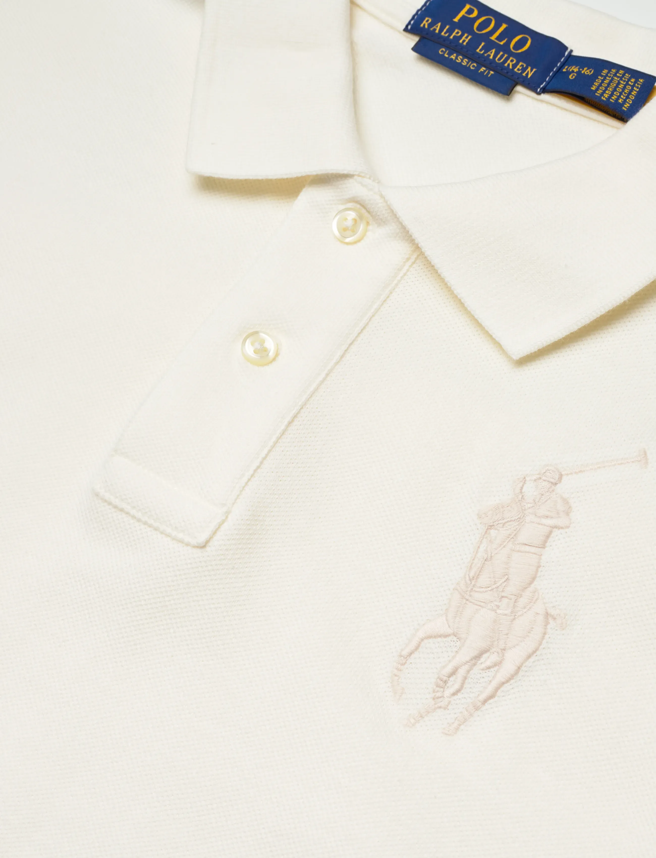 Ralph Lauren Kids - Big Pony Cotton Mesh Polo Shirt - pikeepaidat - deckwash white/c8 - 3