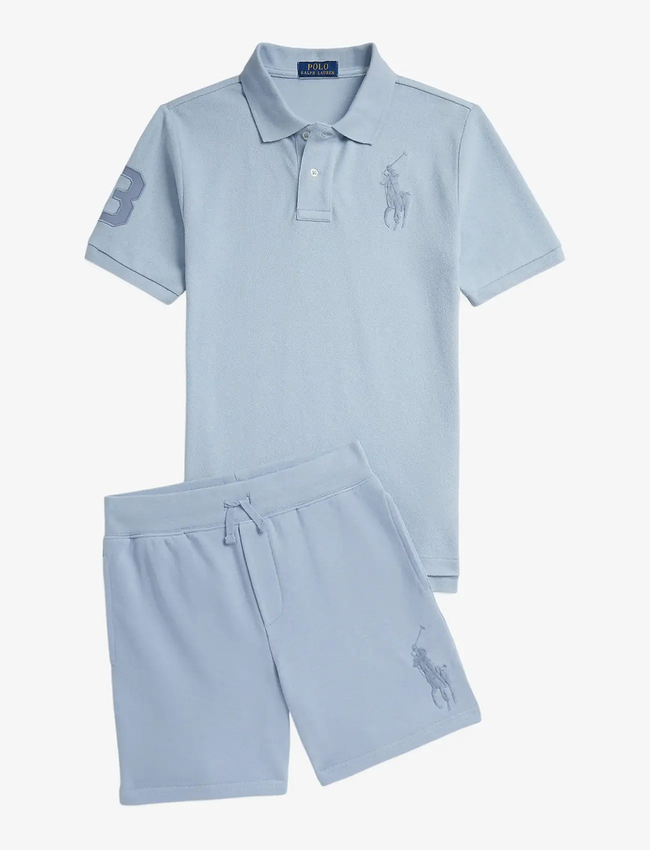 Ralph Lauren Kids - BASIC MESH-SS KC-TP-KNT - lühikeste varrukatega polod - estate blue/c9849 - 2