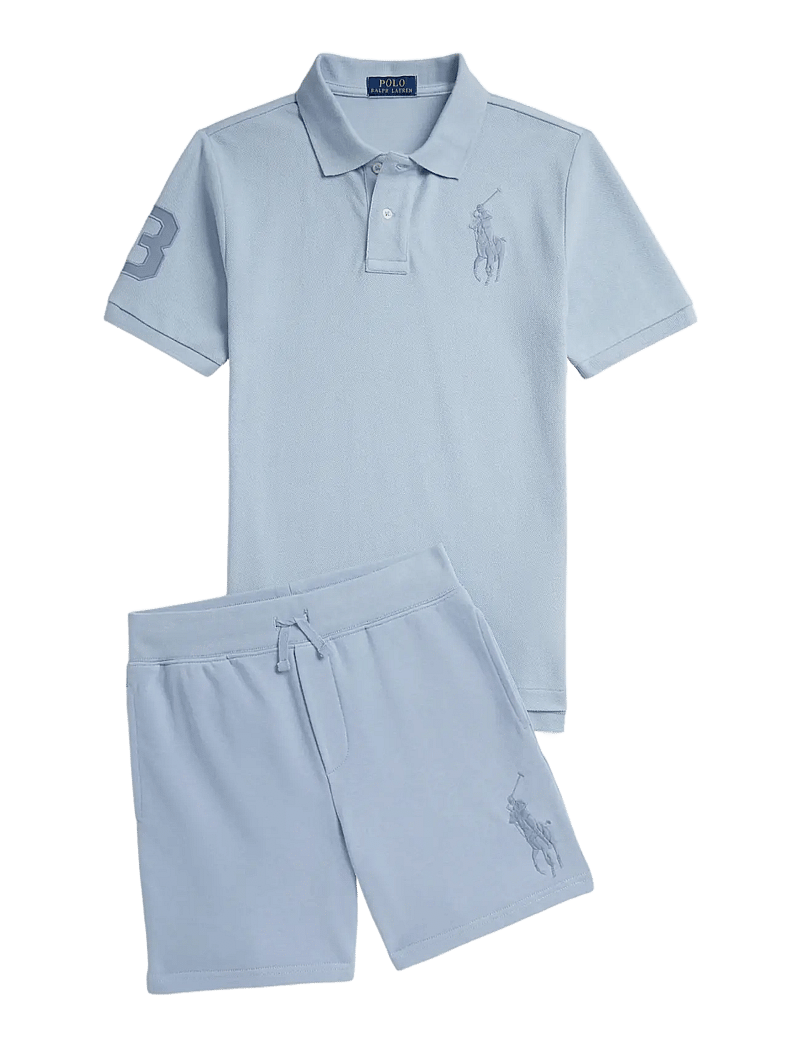 Ralph Lauren Kids - BASIC MESH-SS KC-TP-KNT - kurzärmelig - estate blue/c9849 - 2