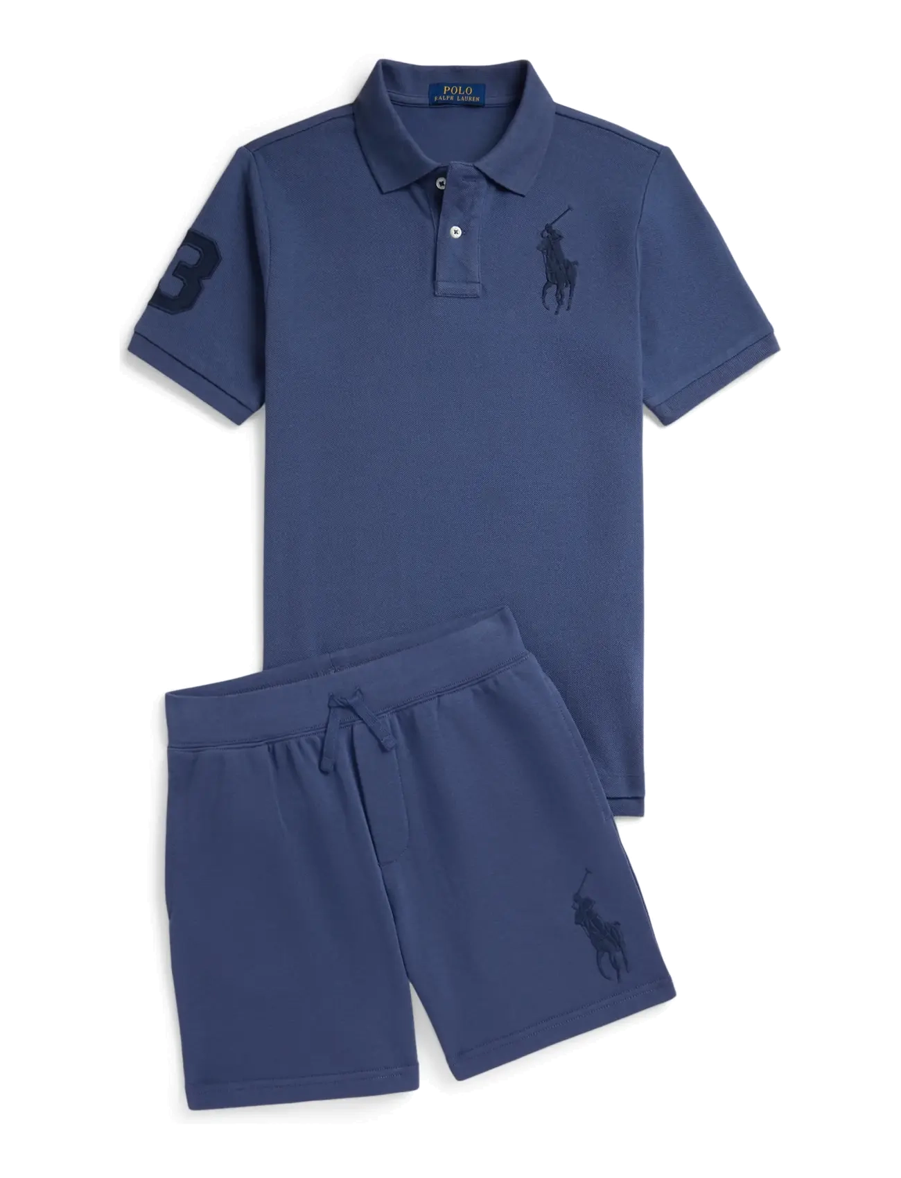 Ralph Lauren Kids - BASIC MESH-SS KC-TP-KNT - poloer - light navy/c5935 - 2