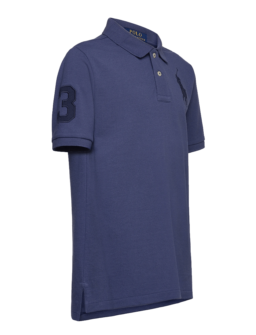 Ralph Lauren Kids - Big Pony Cotton Mesh Polo Shirt - kortärmade pikéer - light navy/c5935 - 2