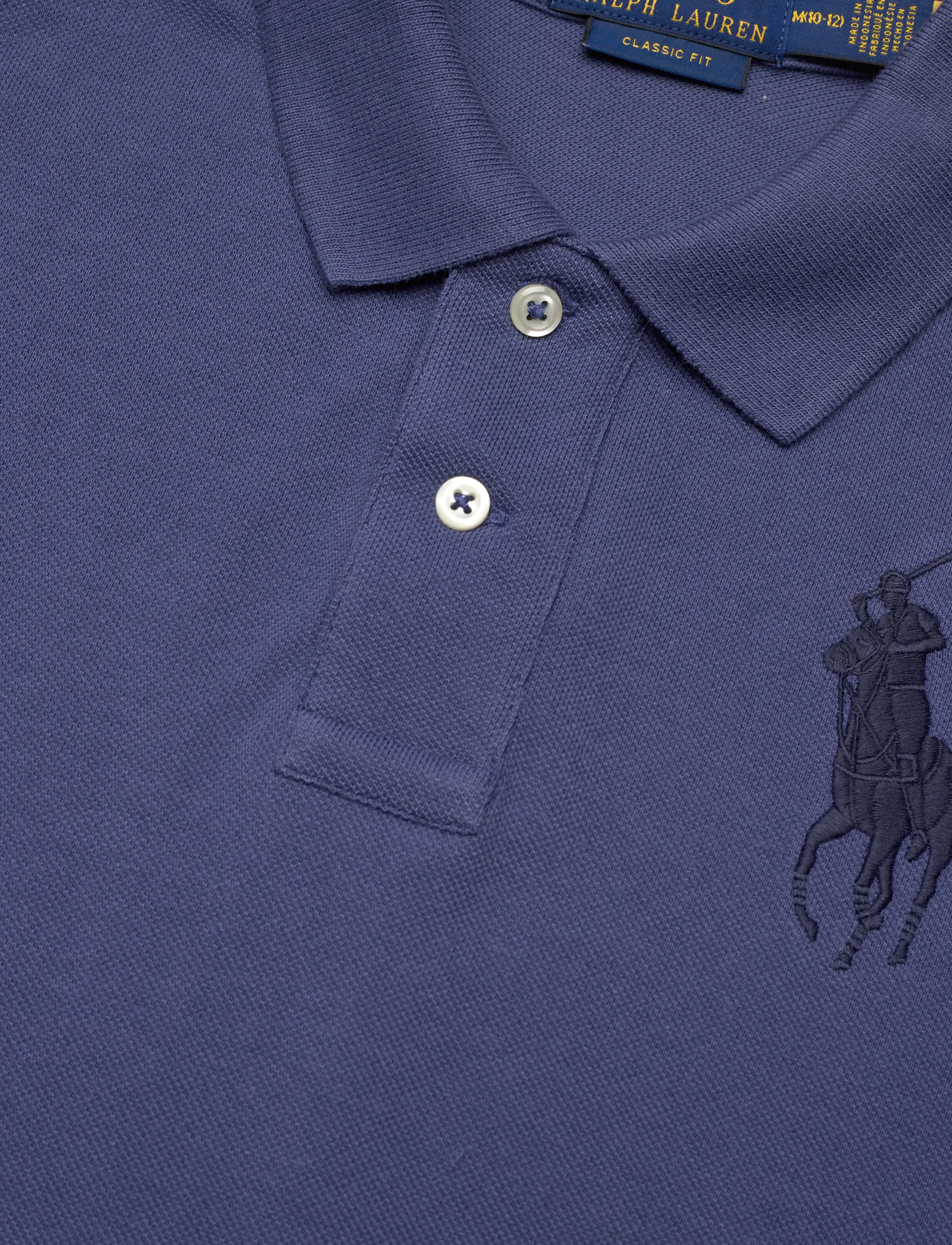 Ralph Lauren Kids - Big Pony Cotton Mesh Polo Shirt - kortärmade pikéer - light navy/c5935 - 3