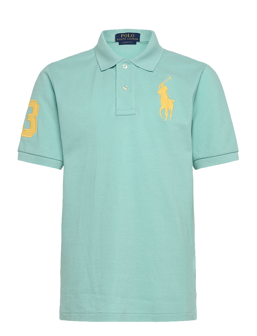 Ralph Lauren Kids - Big Pony Cotton Mesh Polo Shirt - kurzärmelig - parakeet - 0