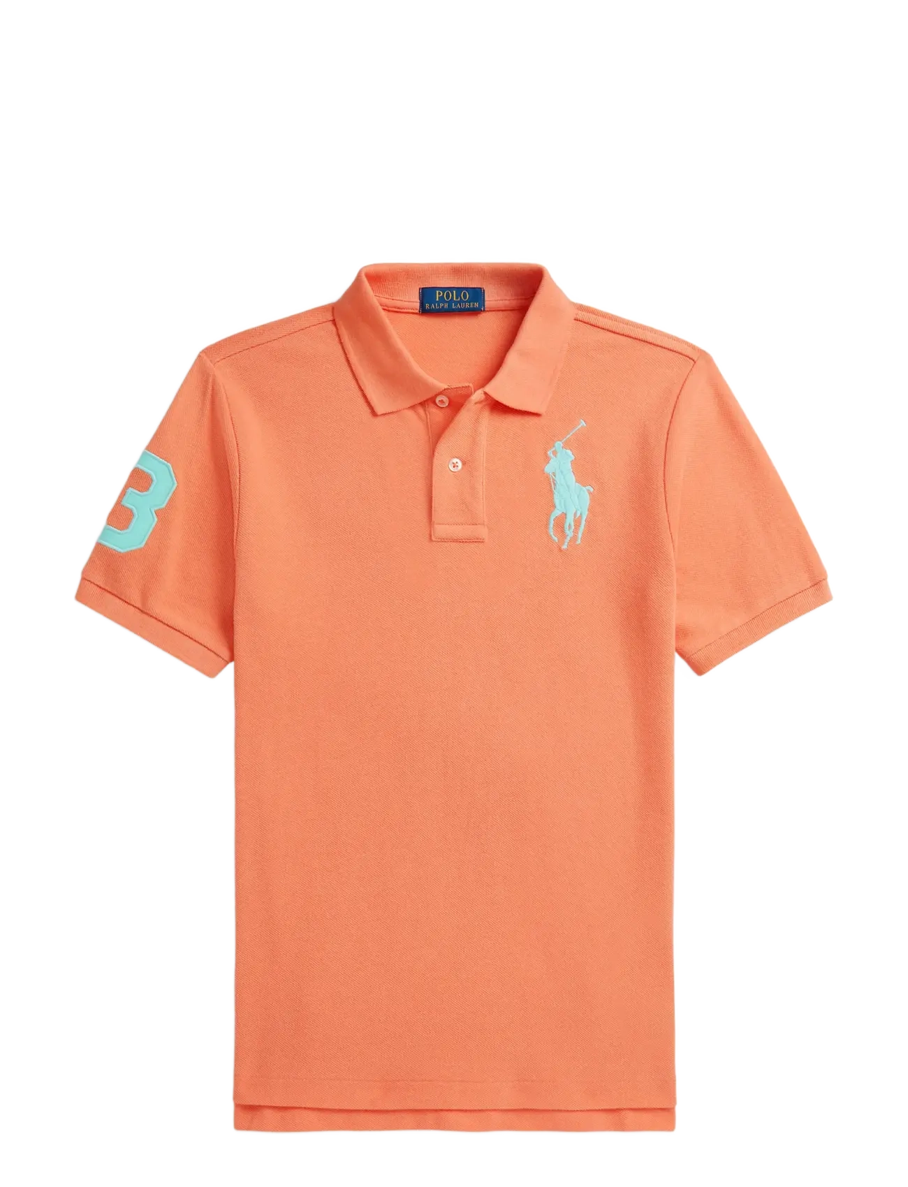 Ralph Lauren Kids - Big Pony Cotton Mesh Polo Shirt - polo krekli ar īsām piedurknēm - poppy - 1