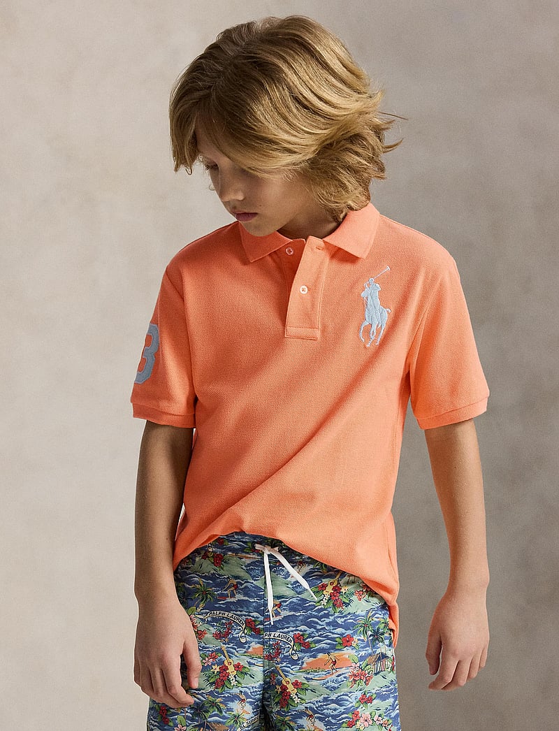 Ralph Lauren Kids - BASIC MESH-SS KC-TP-KNT - kortærmede poloer - poppy - 3