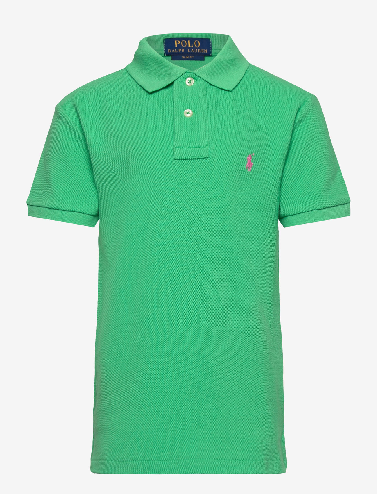 Ralph Lauren Kids Slim Fit Cotton Mesh Polo Shirt – short-sleeved