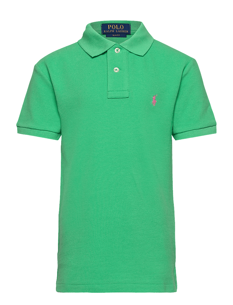 Ralph Lauren Kids Slim Fit Cotton Mesh Polo Shirt – short-sleeved