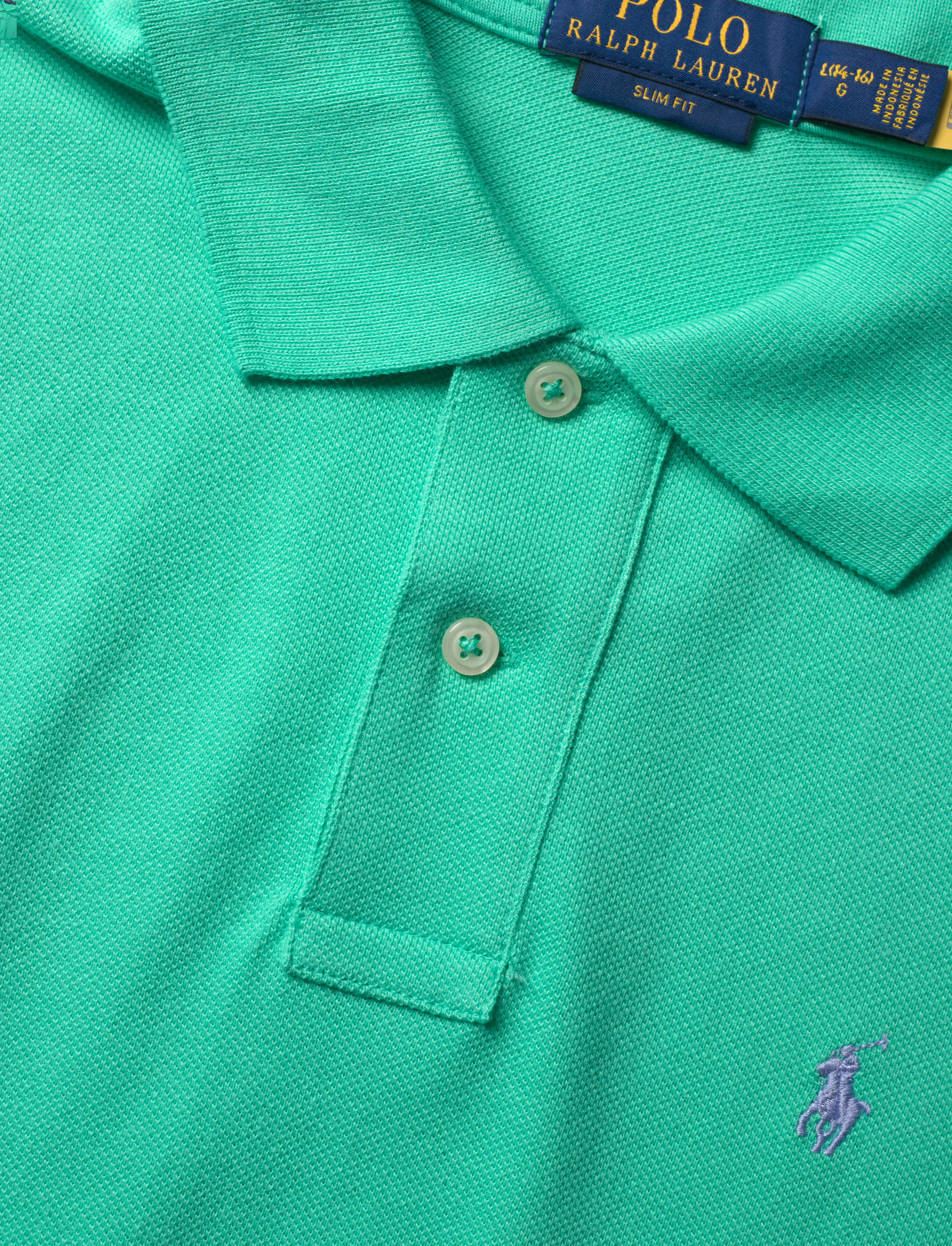 Ralph Lauren Kids - Slim Fit Cotton Mesh Polo Shirt - sunset green/c715 - 2