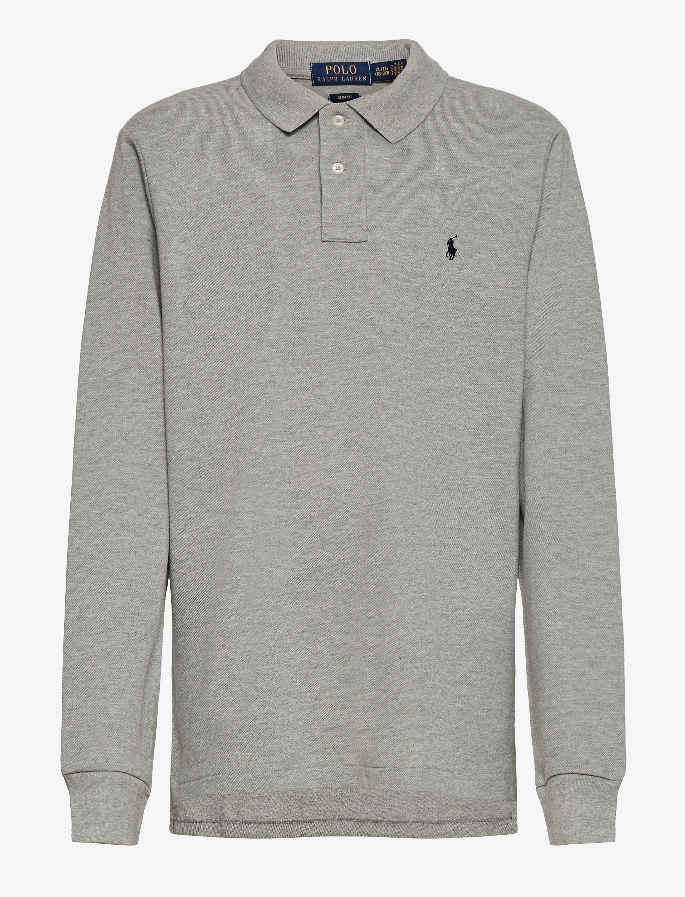 Slim Fit Cotton Mesh Polo - ANDOVER HEATHER