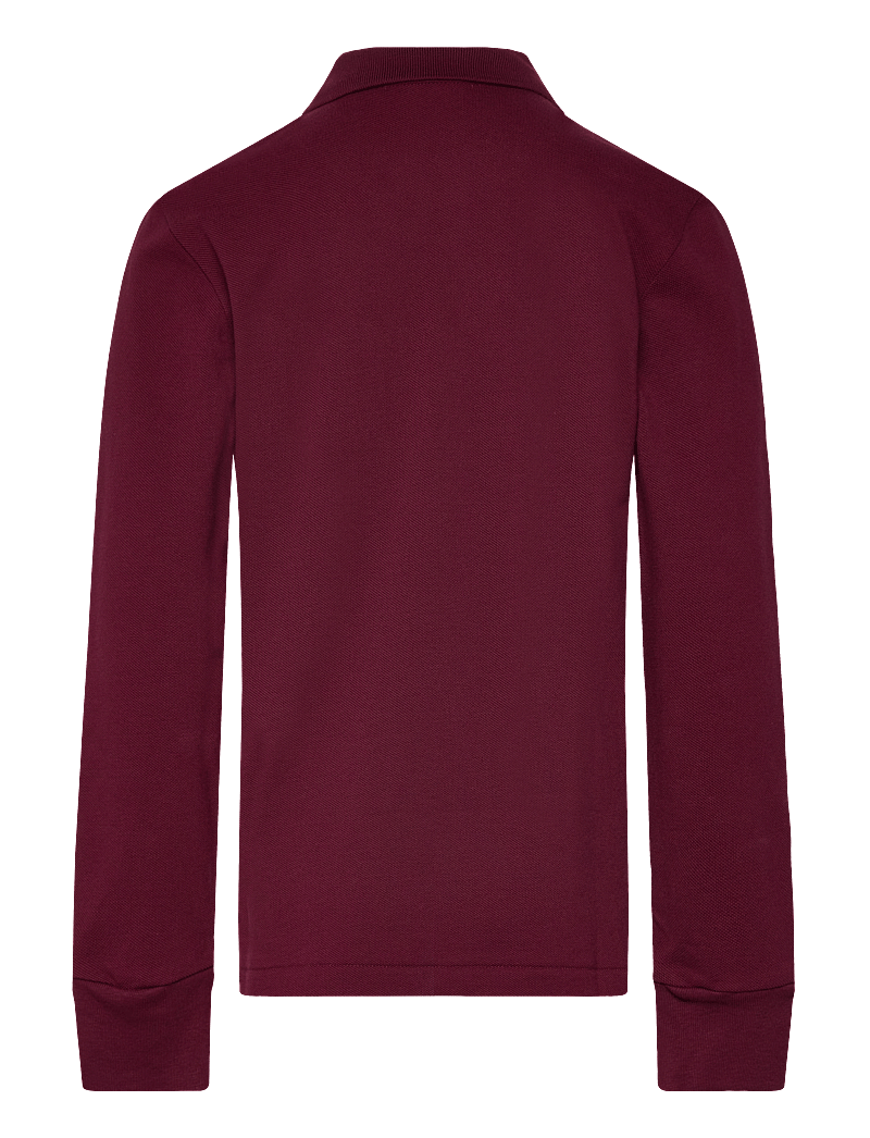 Ralph Lauren Kids - Slim Fit Cotton Mesh Polo - langærmede poloer - classic wine/c596 - 1