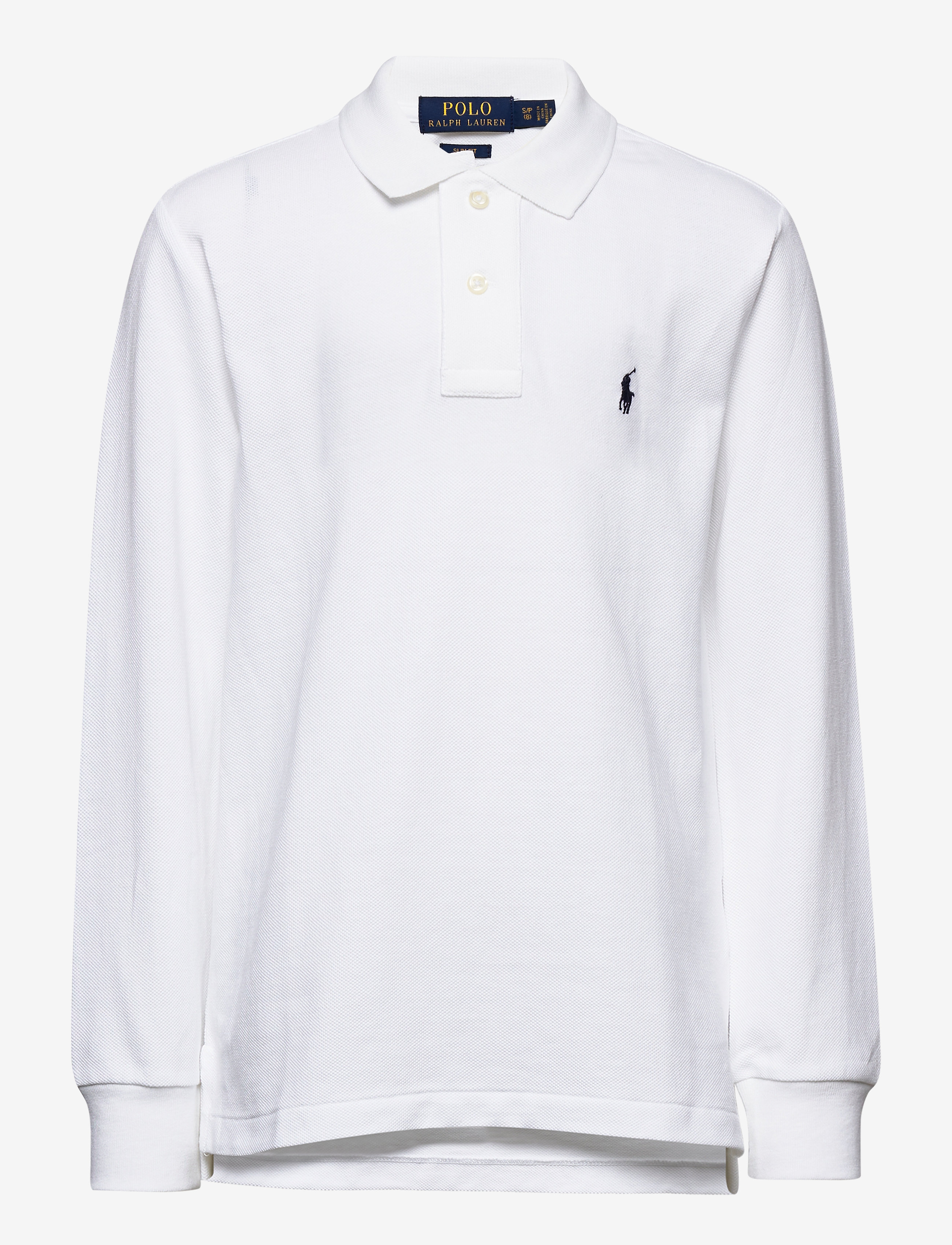 Slim Fit Cotton Mesh Polo - WHITE