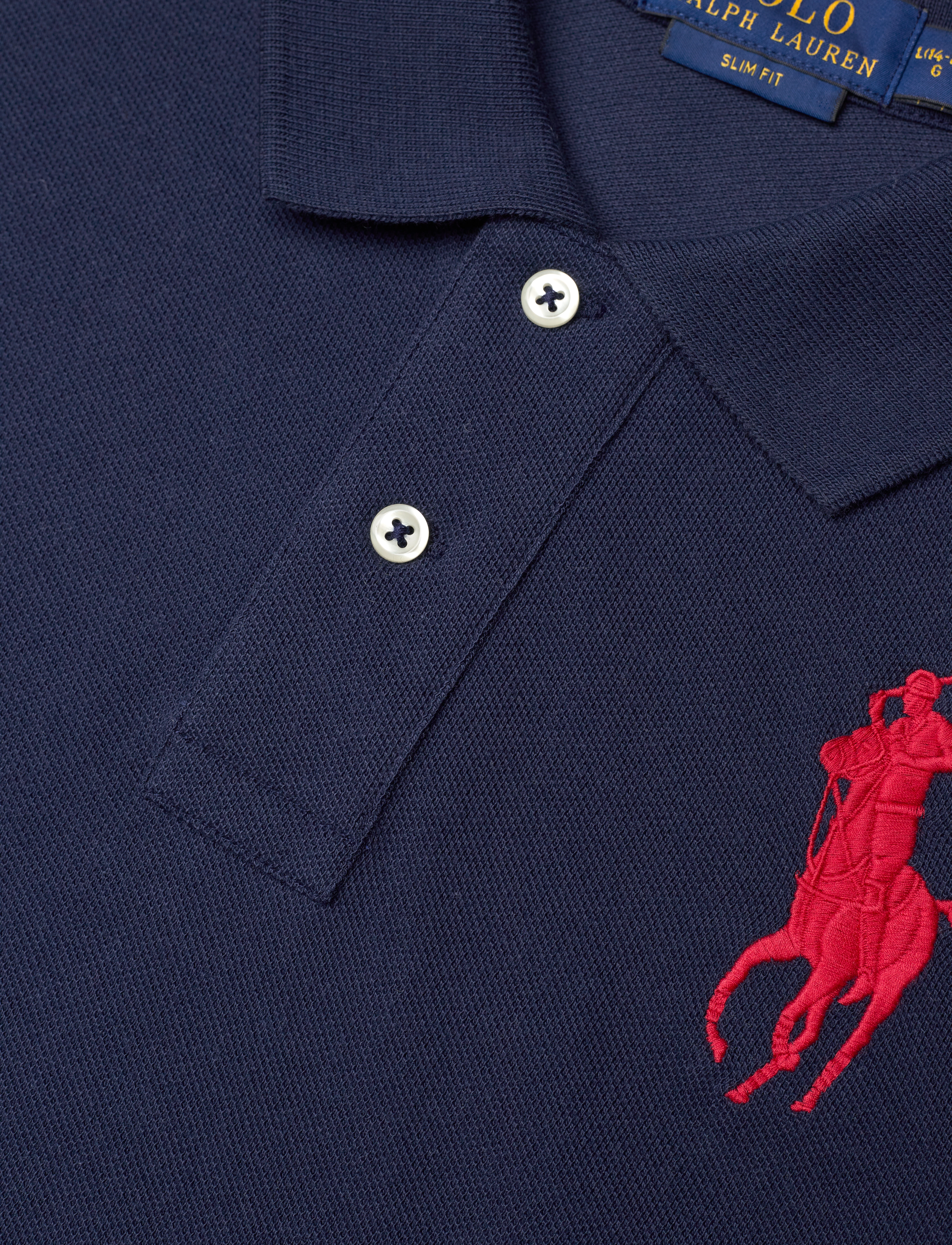 Ralph Lauren Kids - Slim Fit Cotton Mesh Polo - refined navy/c387 - 3