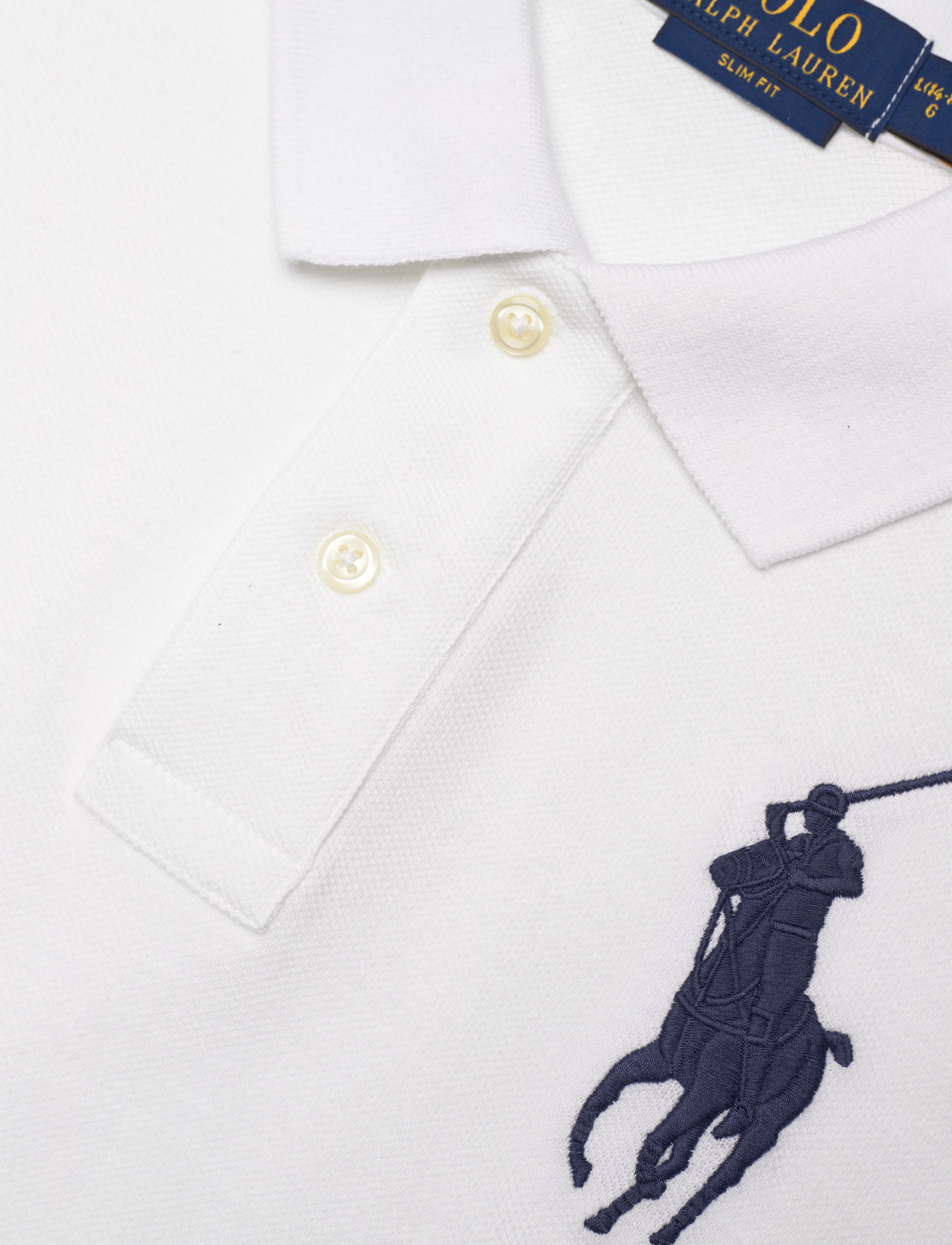 Ralph Lauren Kids - Slim Fit Cotton Mesh Polo - white/c7996 - 3
