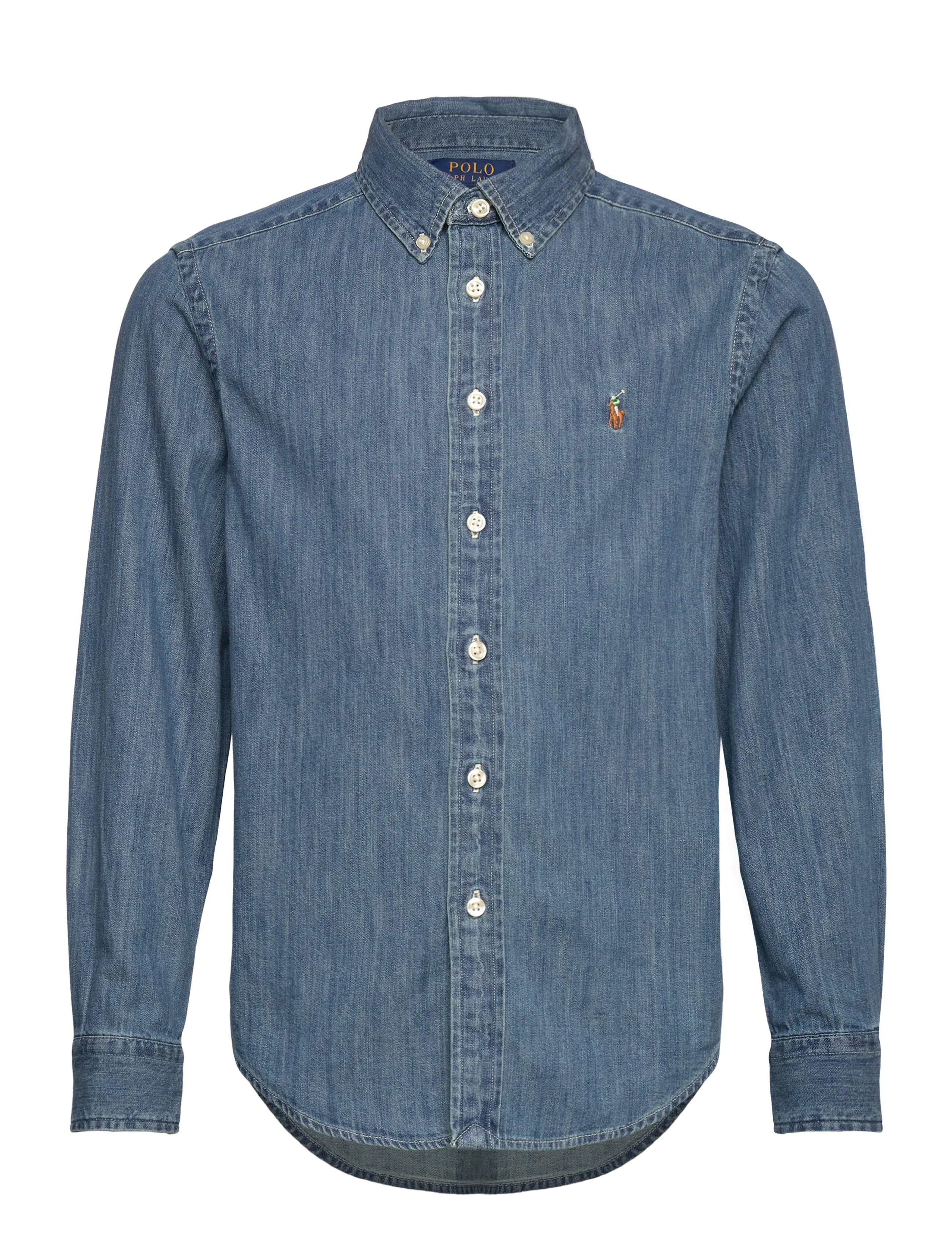 Cotton Chambray Shirt - DK BLUE