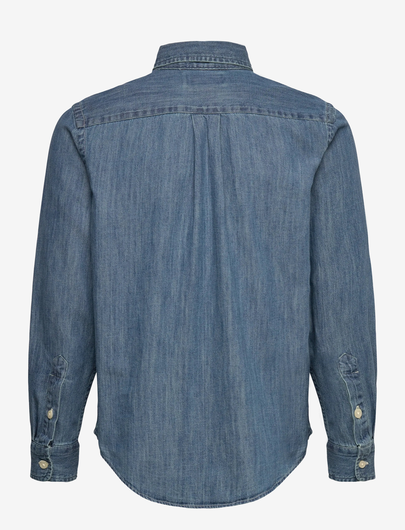 Ralph Lauren Kids - Cotton Chambray Shirt - langärmlige hemden - dk blue - 2