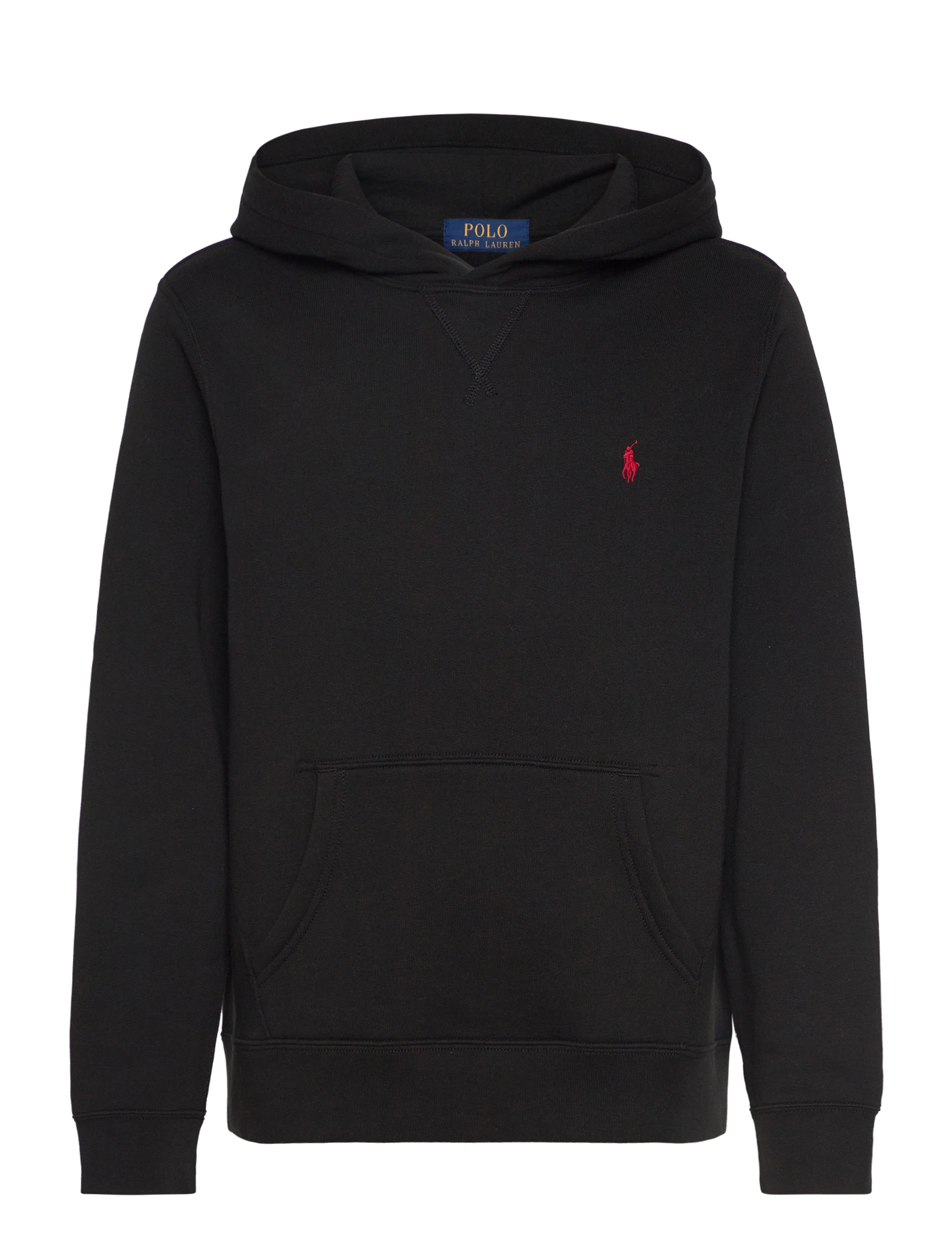 Ralph Lauren Kids SEASONAL FLEECE-LS PO HOOD-TP-KNT - Shoppa efter storlek - POLO BLACK/C3870 / black