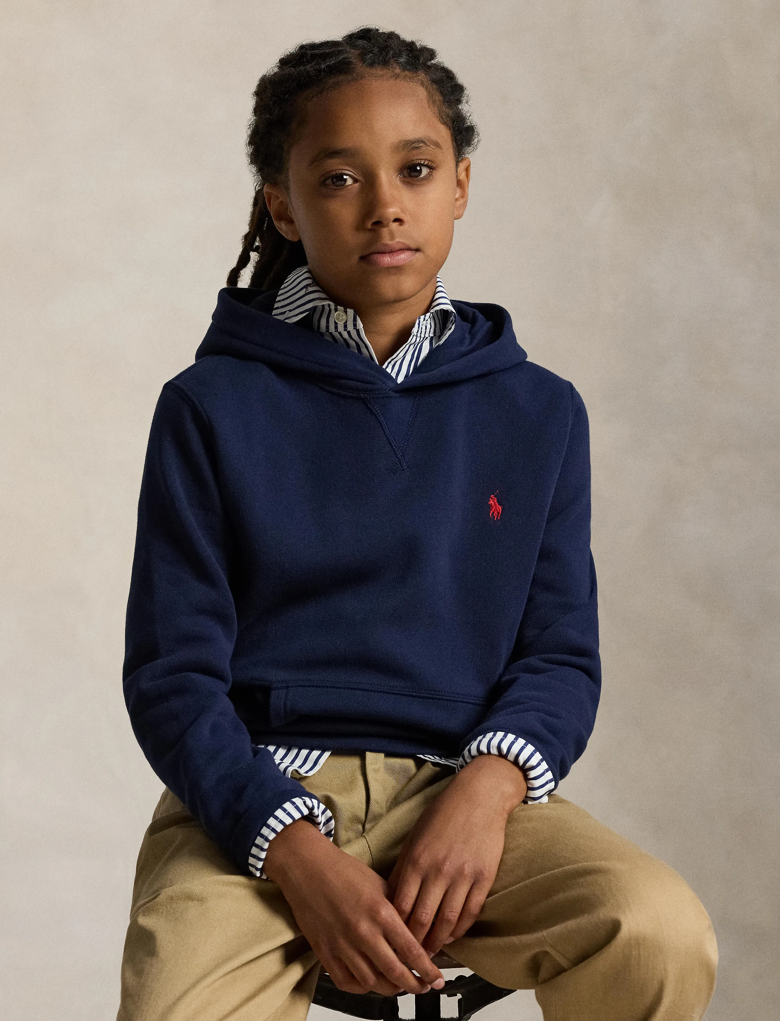 Ralph Lauren Kids - Fleece Hoodie - hættetrøjer - refined navy/c387 - 4