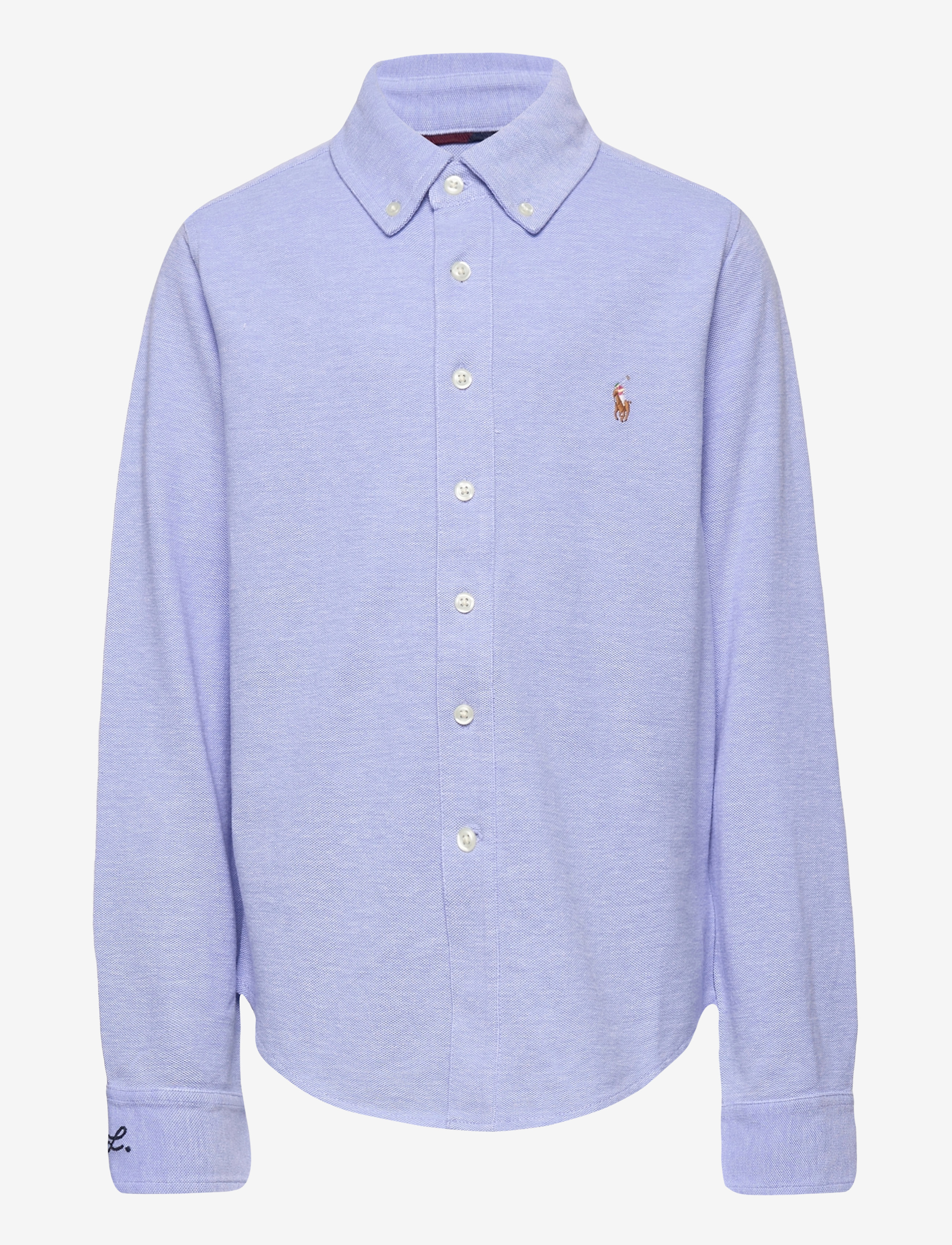 Ralph Lauren Kids - Knit Cotton Oxford Shirt - harbor island blu - 0