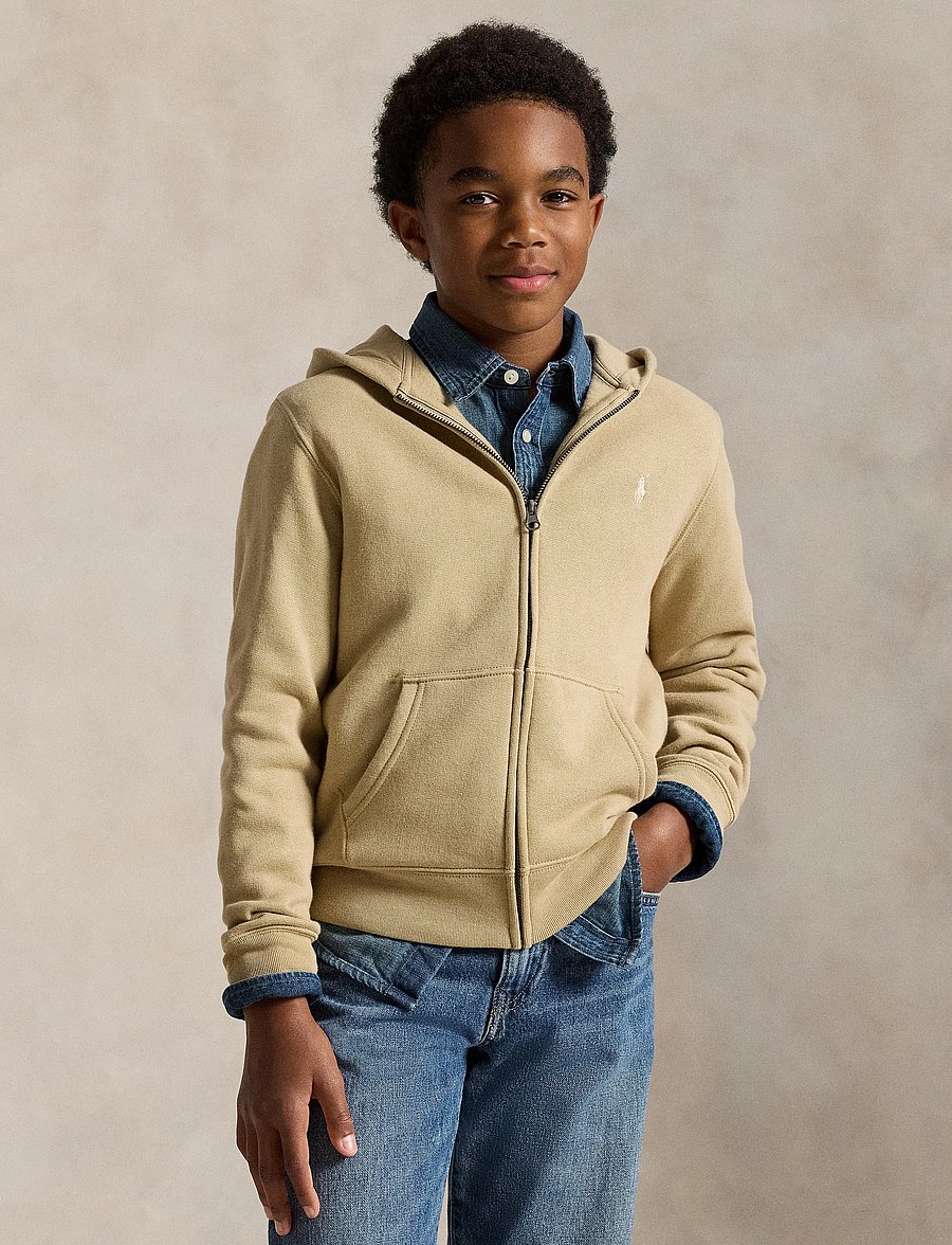 Ralph Lauren Kids - Fleece Full-Zip Hoodie - kapuzenpullover - classic khaki/c81 - 3