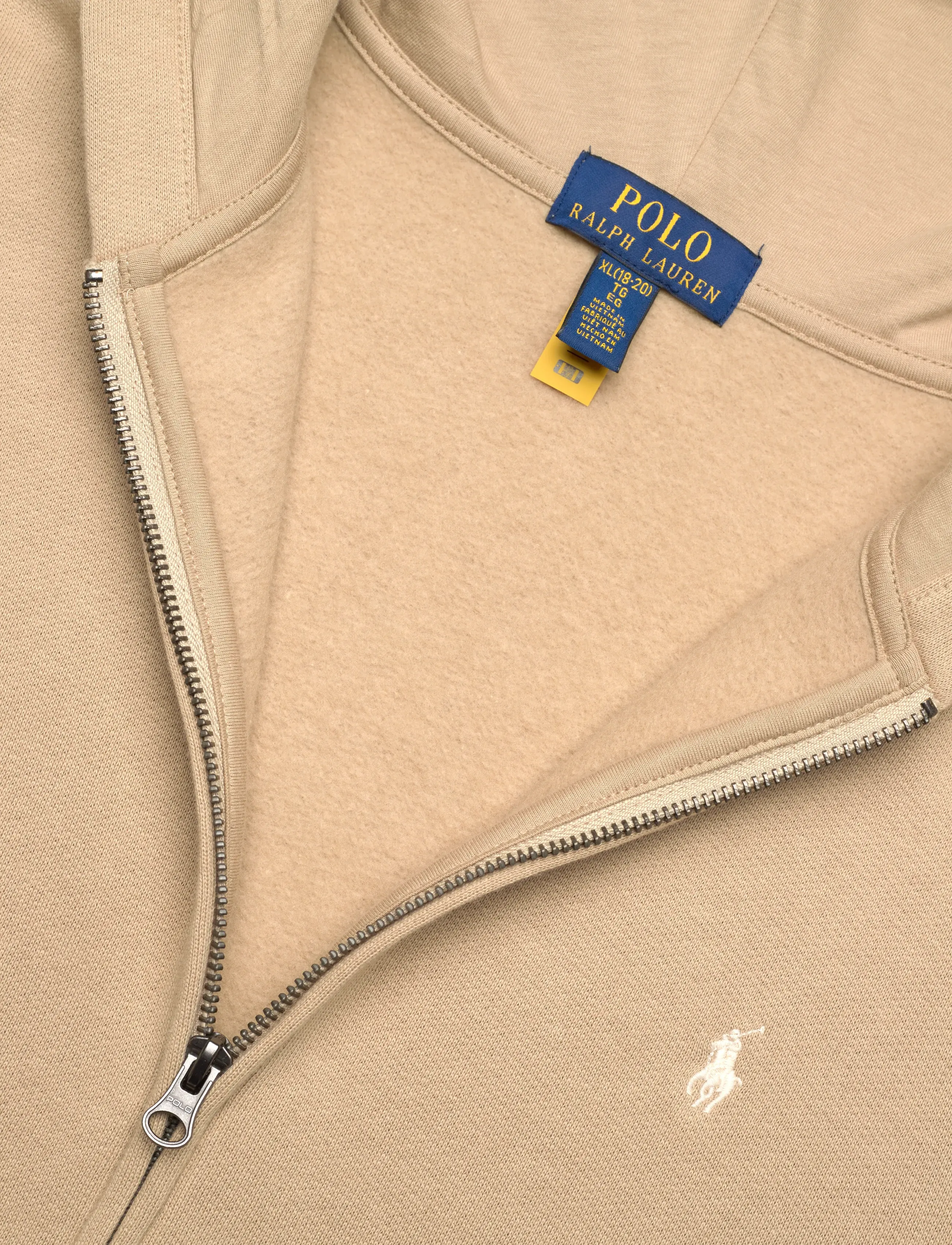 Ralph Lauren Kids - Fleece Full-Zip Hoodie - pulls à capuche - classic khaki/c81 - 5