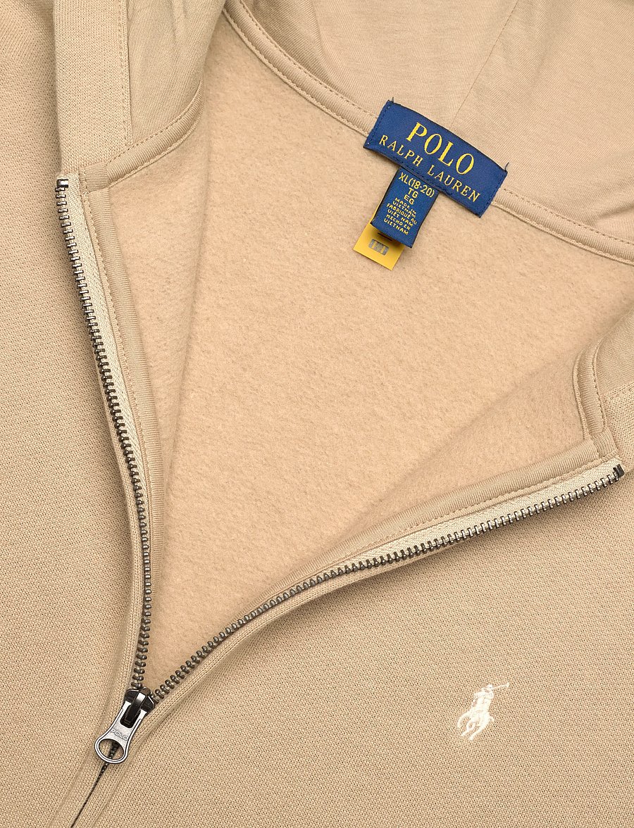 Ralph Lauren Kids - Fleece Full-Zip Hoodie - kapuzenpullover - classic khaki/c81 - 5