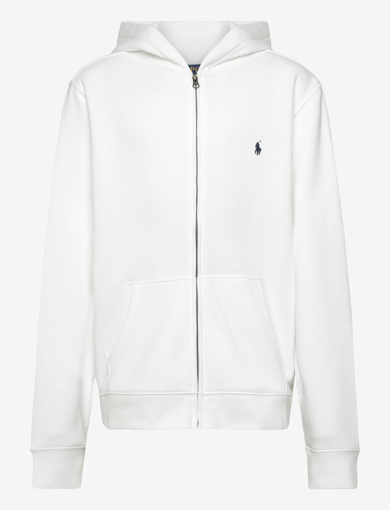 Ralph Lauren Kids - SEASONAL FLEECE-LS FZ HOOD-TP-KNT - hættetrøjer - white/c7949 - 0