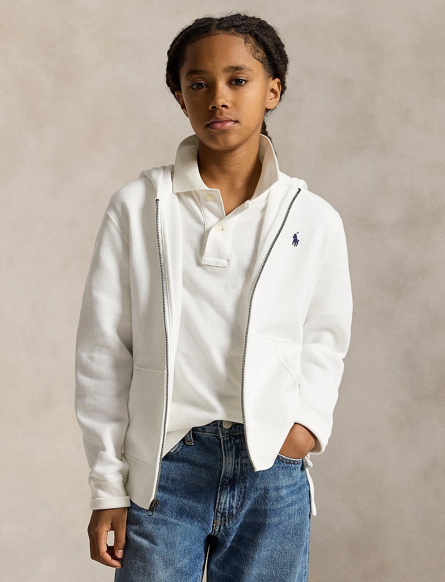 Ralph Lauren Kids - Fleece Full-Zip Hoodie - kapuzenpullover - white/c7949 - 3