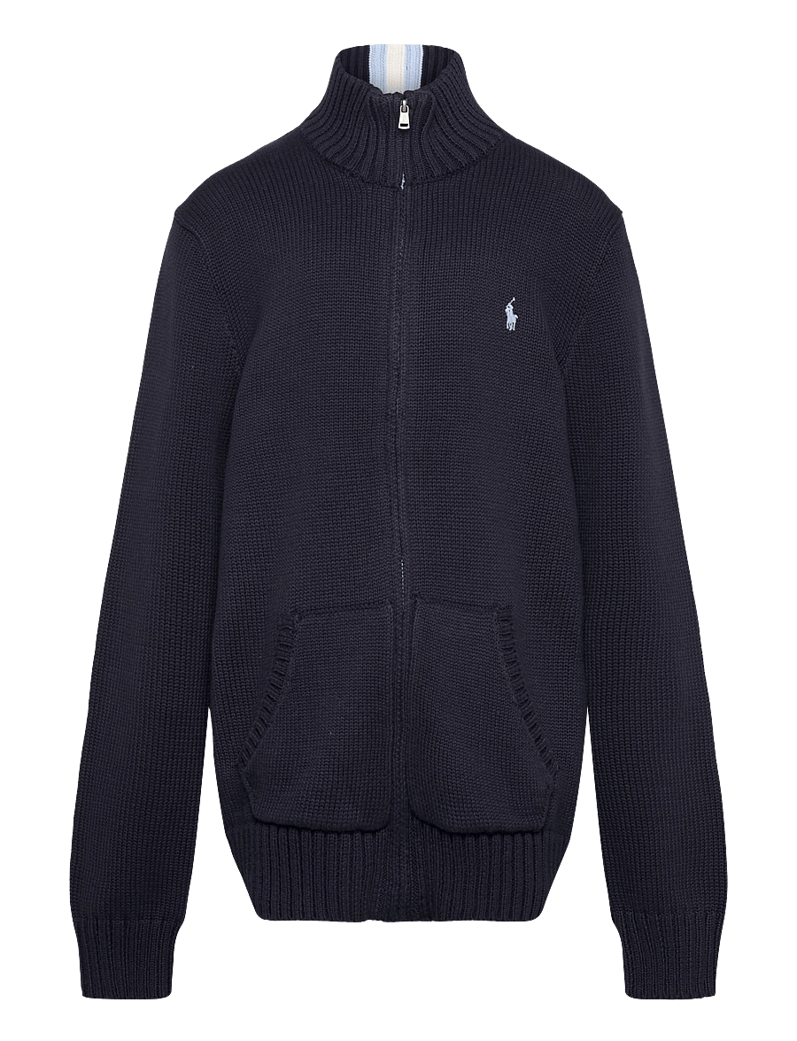Ralph Lauren Kids - COMBED COTTON-LS FZ MOCK-TP-SWT - kardiganid - rl navy/c7279 - 0