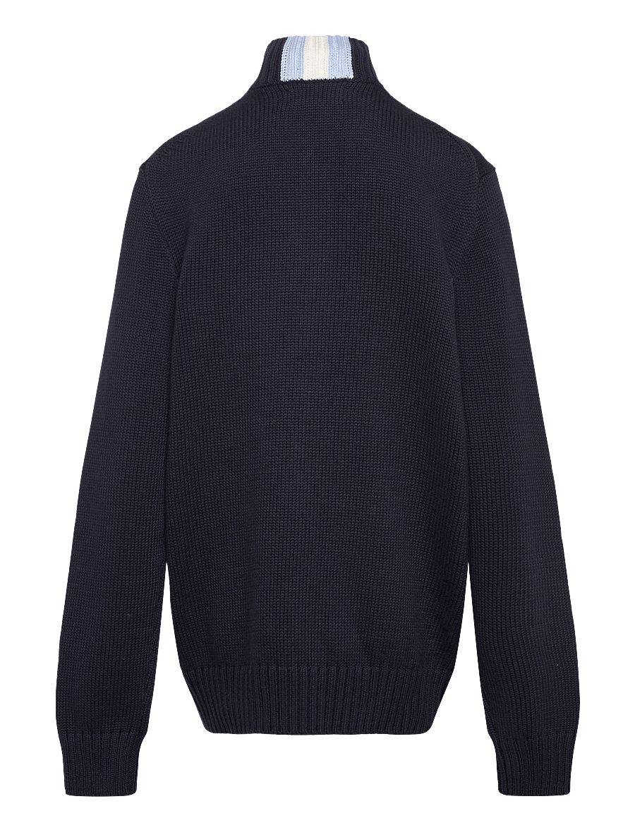 Ralph Lauren Kids - COMBED COTTON-LS FZ MOCK-TP-SWT - kardiganid - rl navy/c7279 - 1