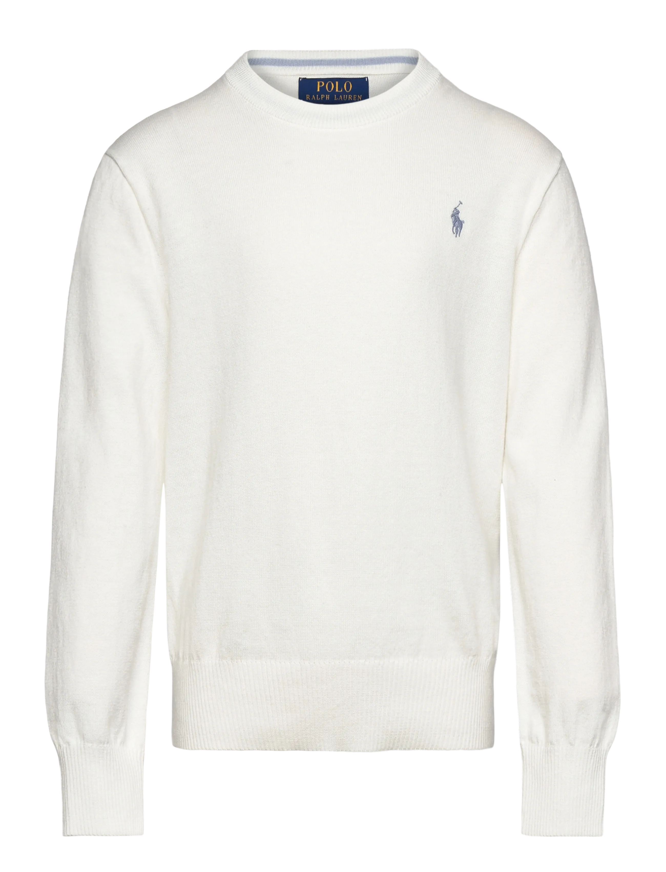 Ralph Lauren Kids Cotton Crewneck Sweater - Gensere - DECKWASH WHITE / white