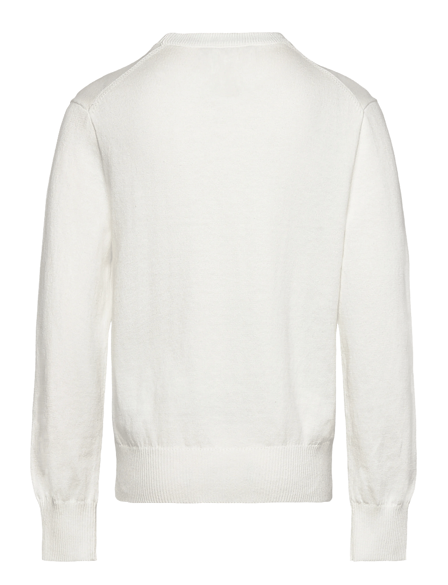 Ralph Lauren Kids - Cotton Crewneck Sweater - trøjer - deckwash white - 1