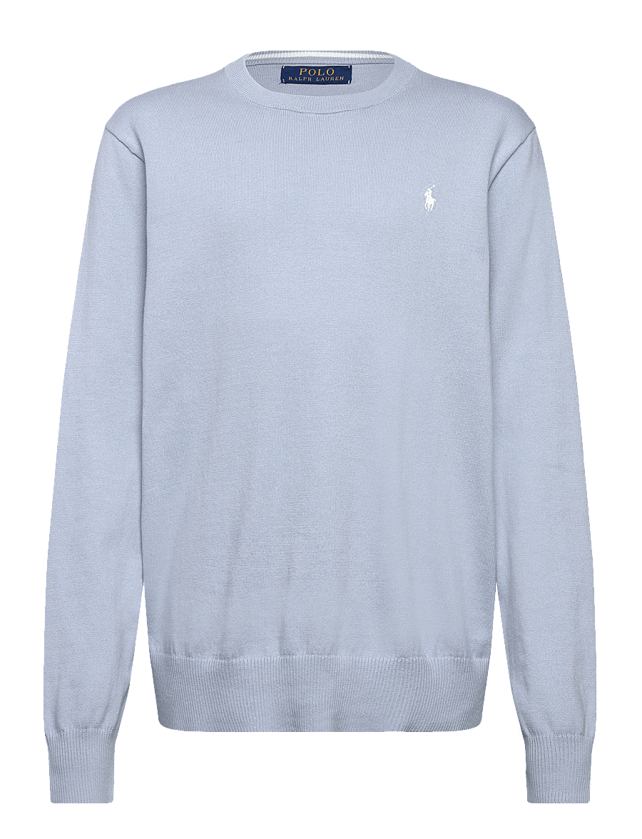 Ralph Lauren Kids - Cotton Crewneck Sweater - stickade tröjor - estate blue - 0