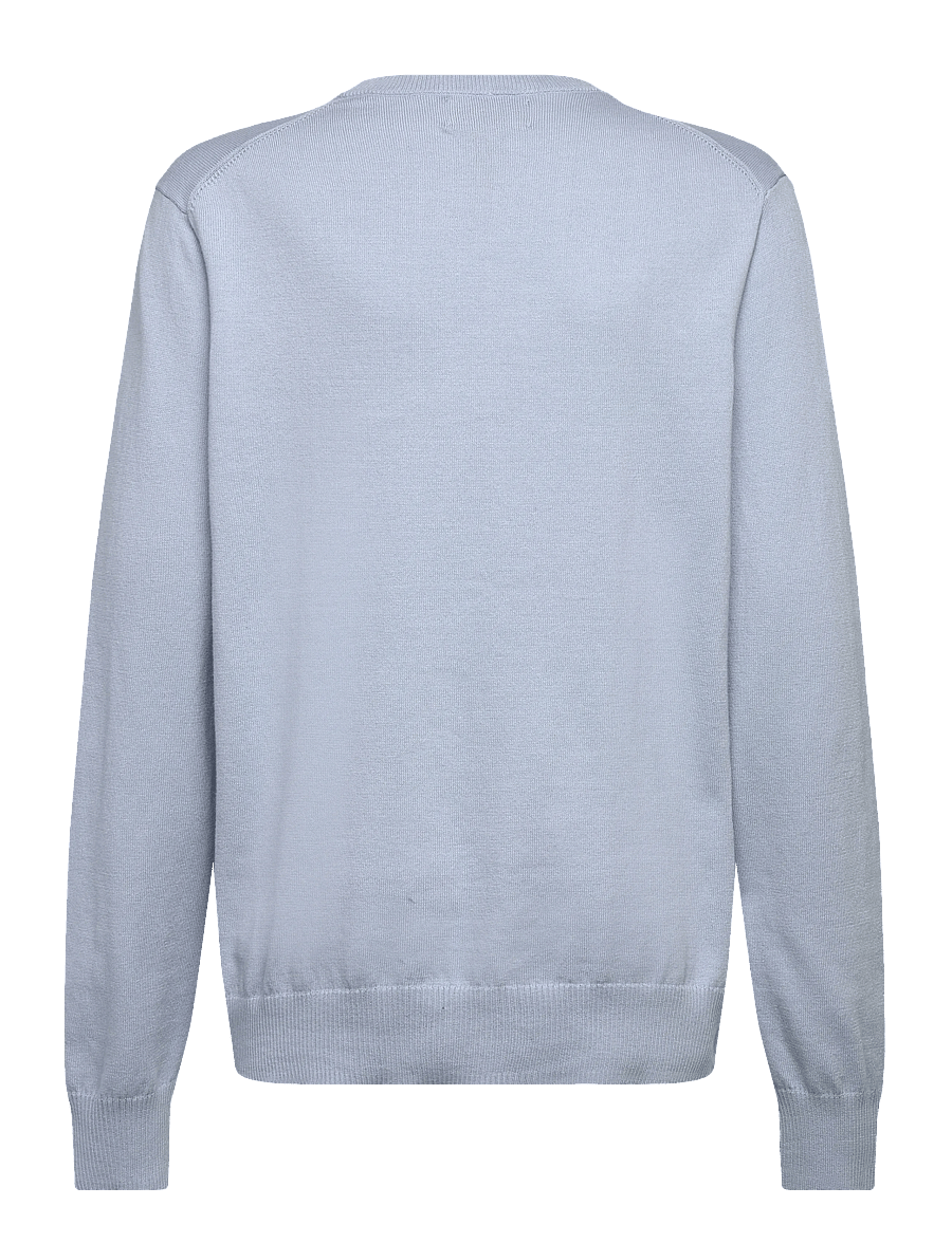 Ralph Lauren Kids - Cotton Crewneck Sweater - stickade tröjor - estate blue - 1