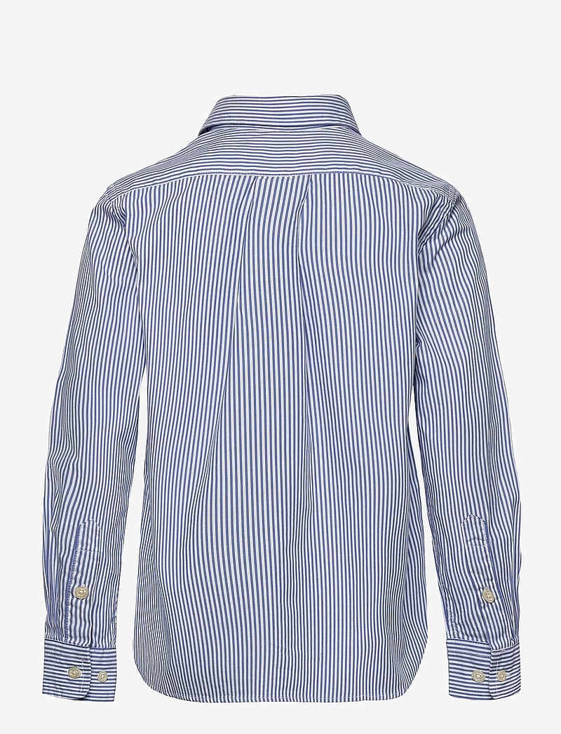 Ralph Lauren Kids - Slim Striped Oxford Shirt - långärmade skjortor - bsr blue/white - 1