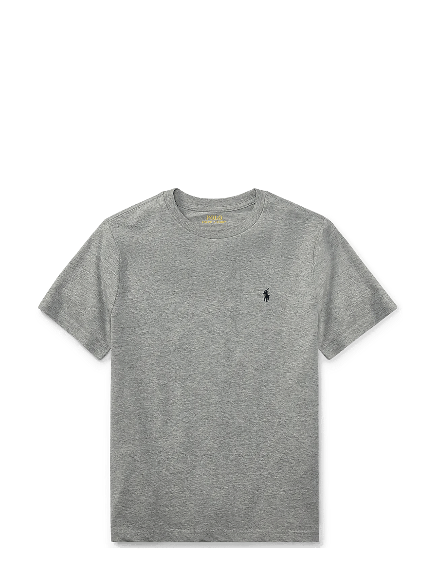 Ralph Lauren Kids - Cotton Jersey Crewneck Tee - kurzärmelige - andover heather - 0