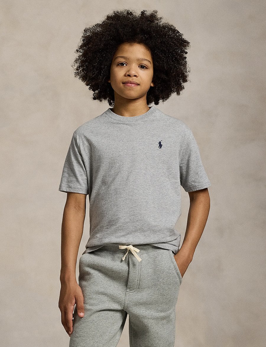 Ralph Lauren Kids - Cotton Jersey Crewneck Tee - kurzärmelige - andover heather - 2