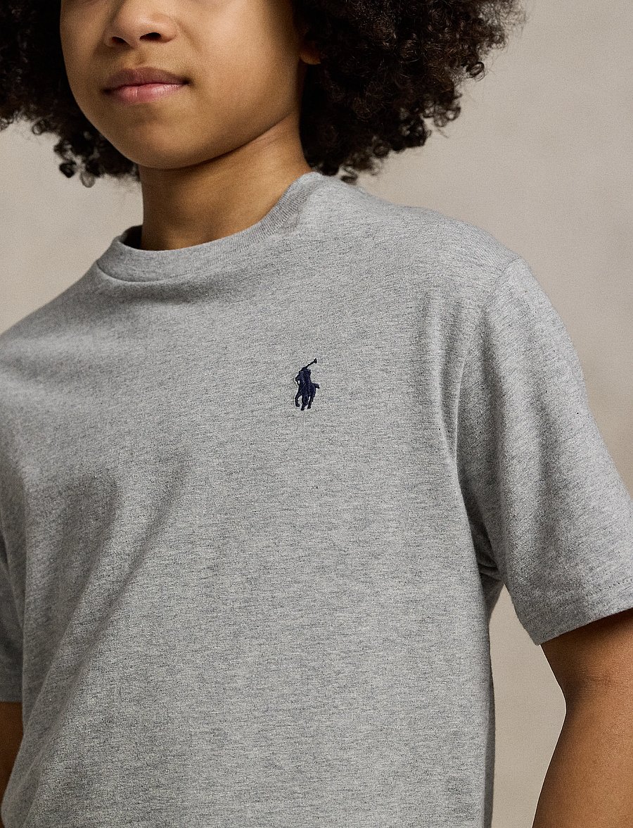Ralph Lauren Kids - Cotton Jersey Crewneck Tee - kurzärmelige - andover heather - 3