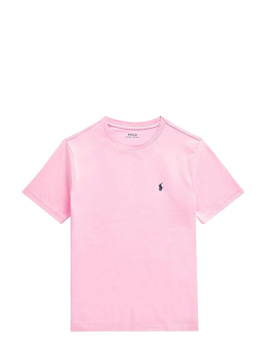 Ralph Lauren Kids - Cotton Jersey Crewneck Tee - short-sleeved t-shirts - carmel pink - 0
