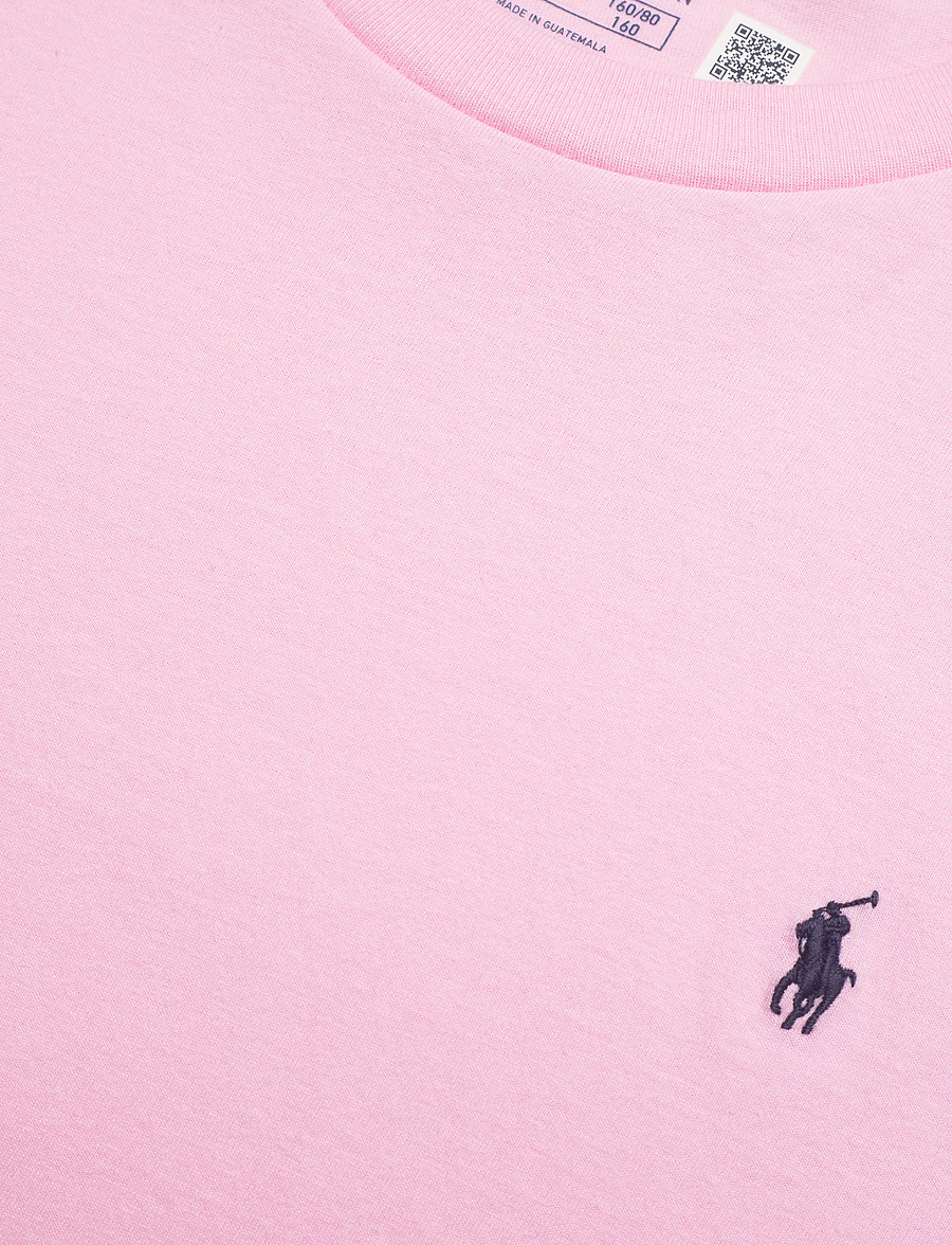Ralph Lauren Kids - Cotton Jersey Crewneck Tee - short-sleeved t-shirts - carmel pink - 2