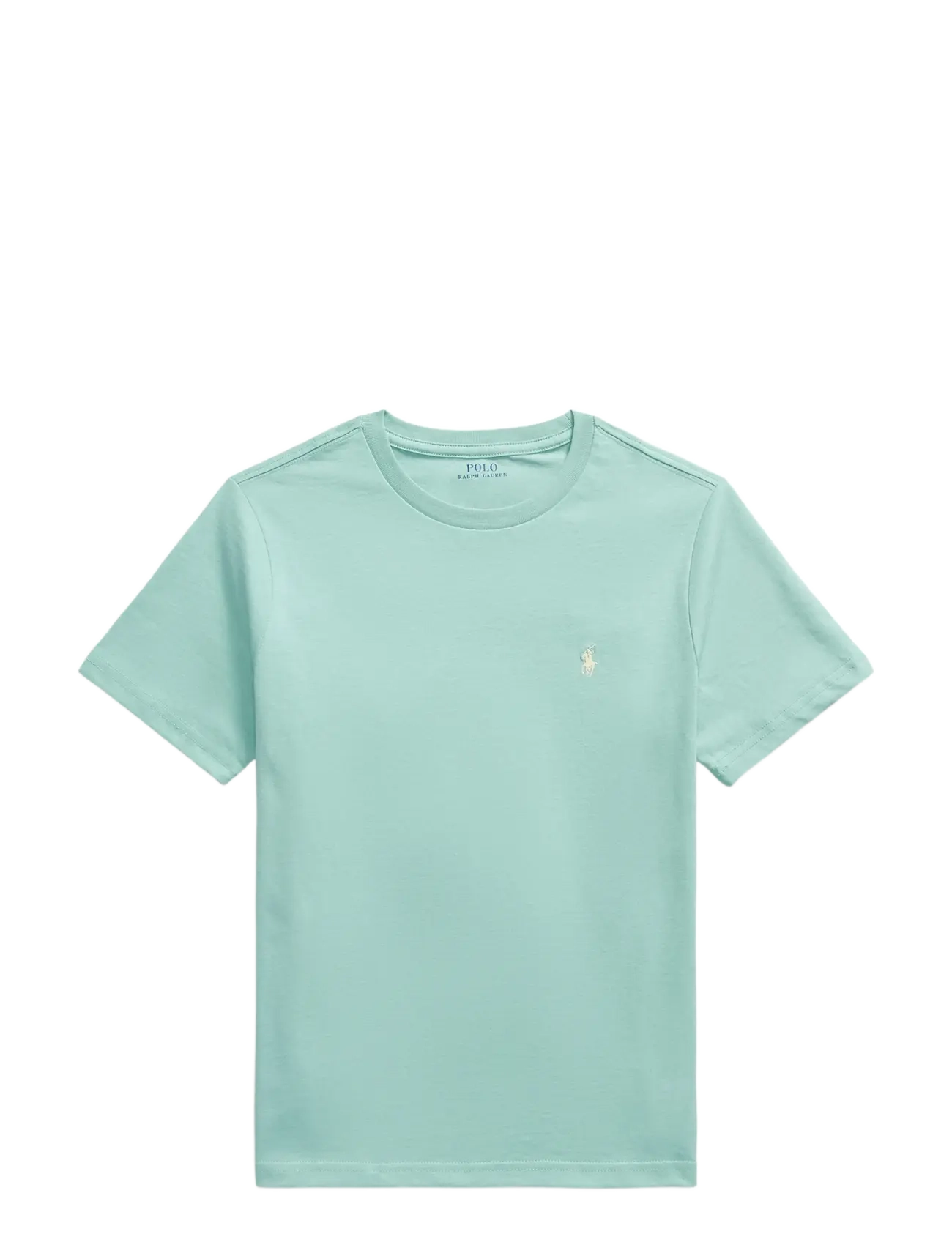 Ralph Lauren Kids - Cotton Jersey Crewneck Tee - short-sleeved t-shirts - celadon/c1168 - 0