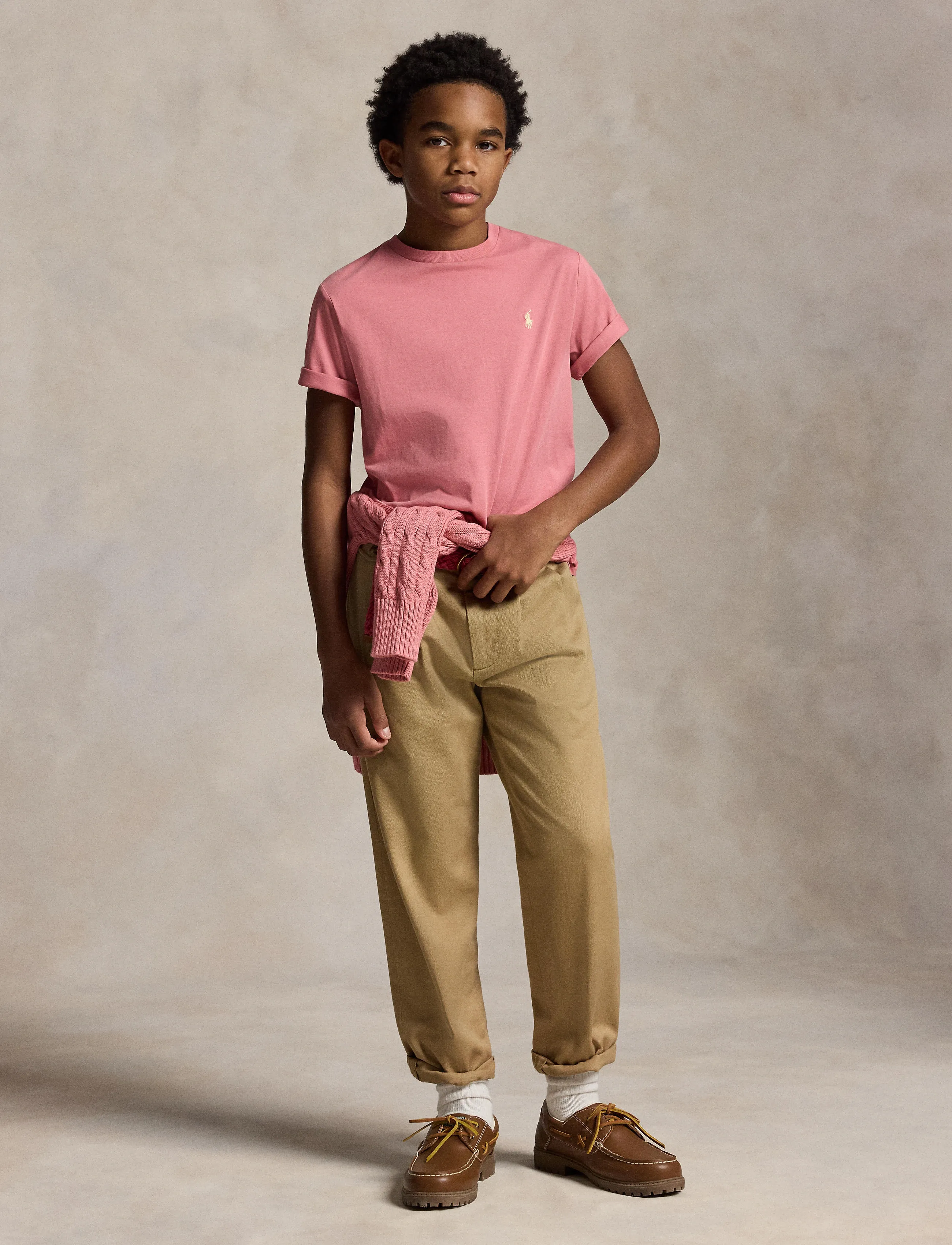 Ralph Lauren Kids 26/1 JERSEY-SS CN-TP-TSH - T-shirts à manches courtes - DESERT ROSE/C1168 / pink/rose