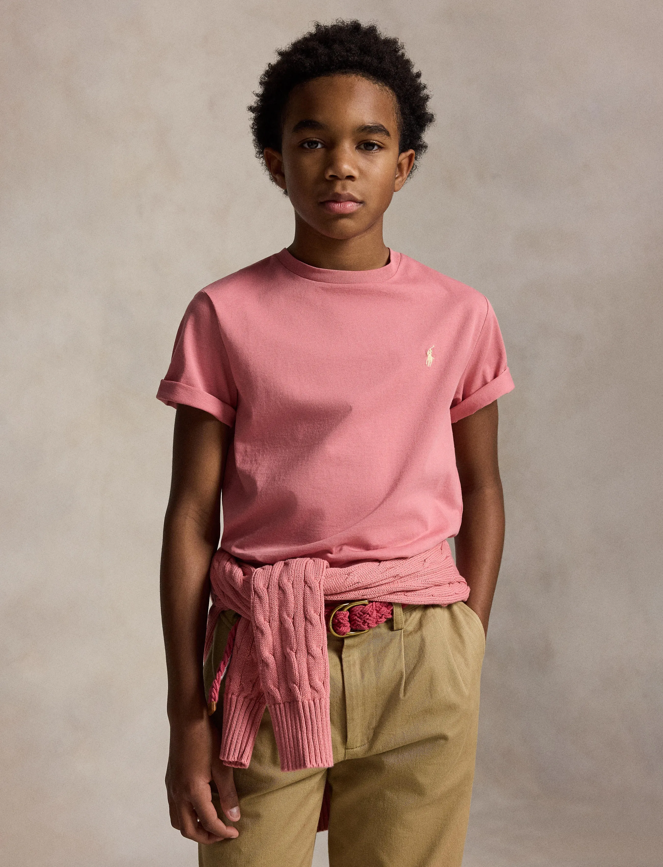 Ralph Lauren Kids - Cotton Jersey Crewneck Tee - kortærmede t-shirts - desert rose/c1168 - 3
