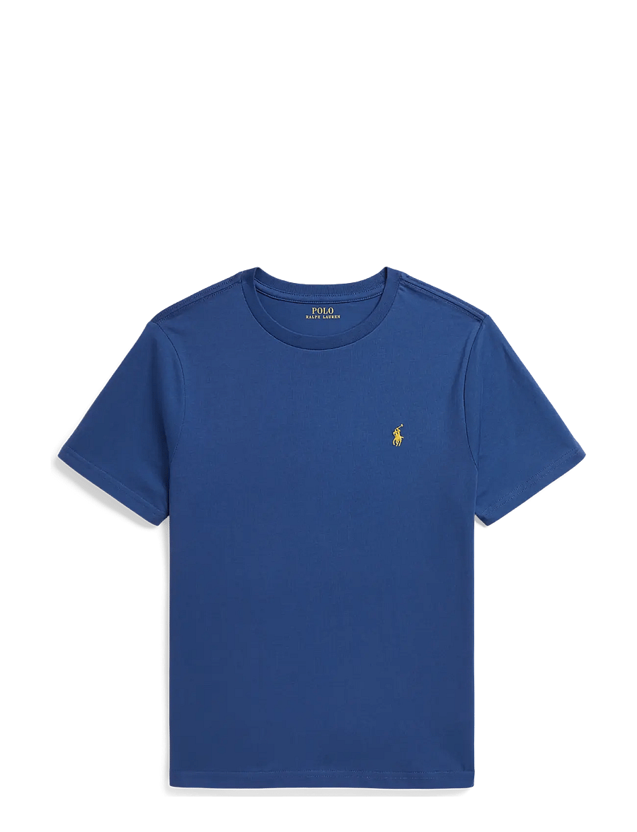 Ralph Lauren Kids - Cotton Jersey Crewneck Tee - kurzärmelige - dusty azure/c1268 - 0