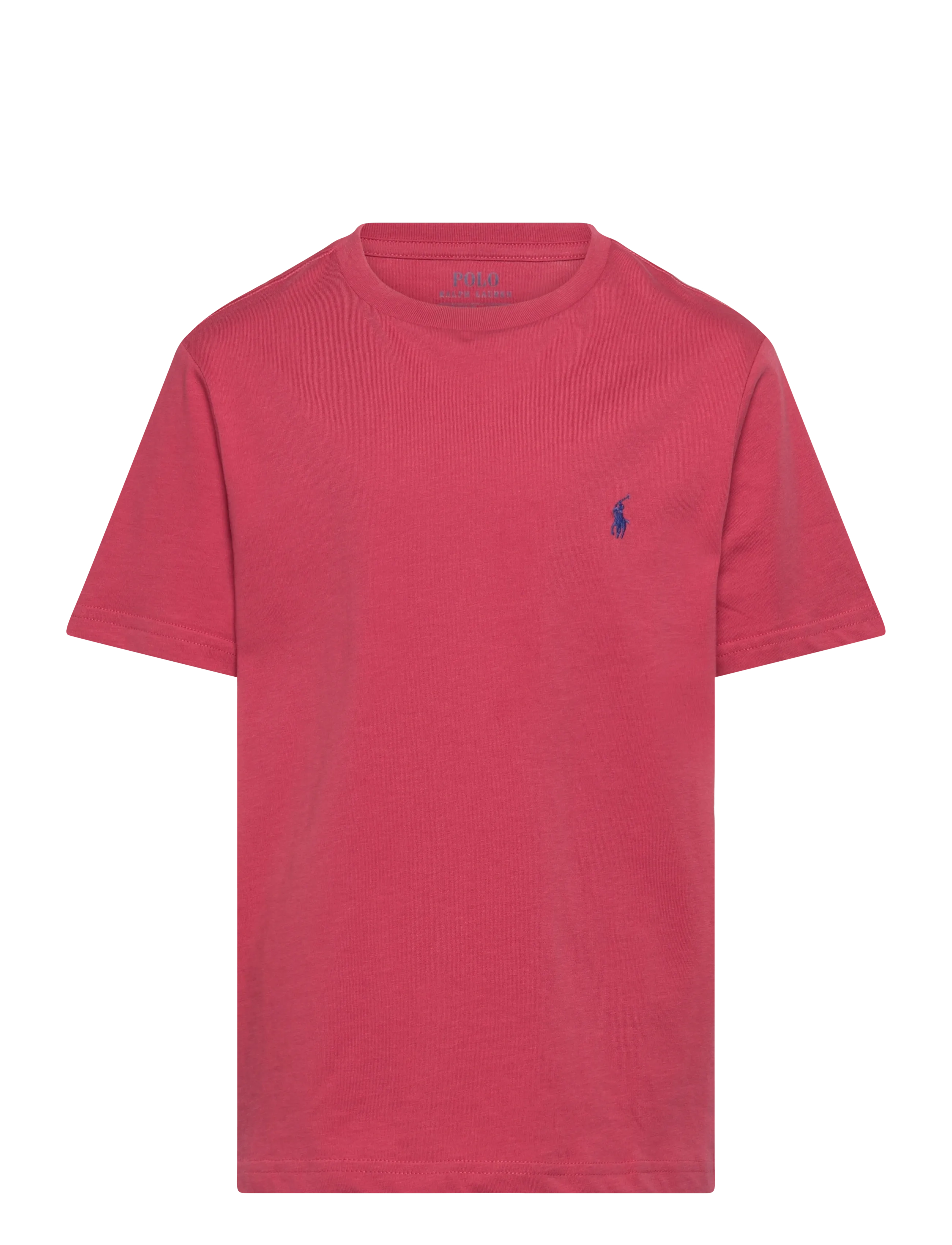 Ralph Lauren Kids Cotton Jersey Crewneck Tee - Toppar & T-shirts - NANTUCKET RED/C73 / navy