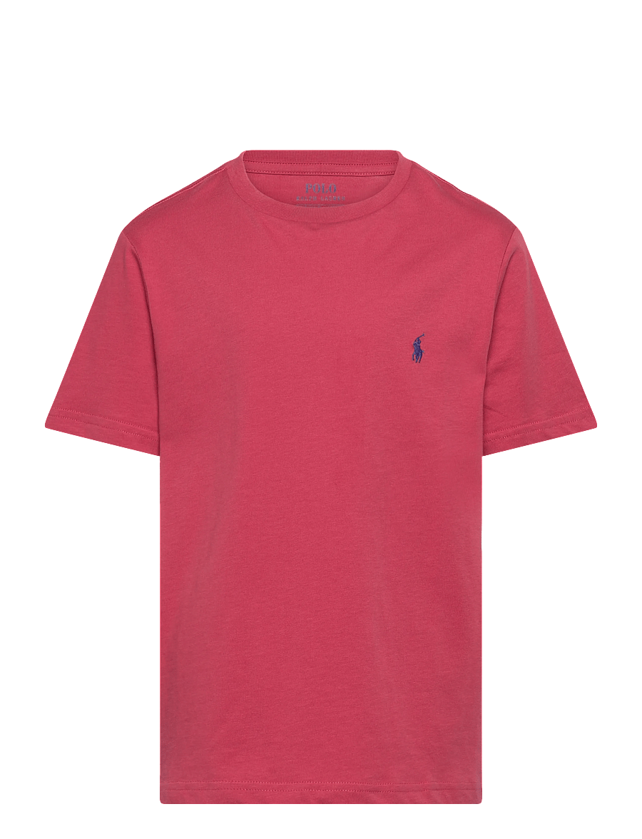 Ralph Lauren Kids - Cotton Jersey Crewneck Tee - kurzärmelige - nantucket red/c73 - 0